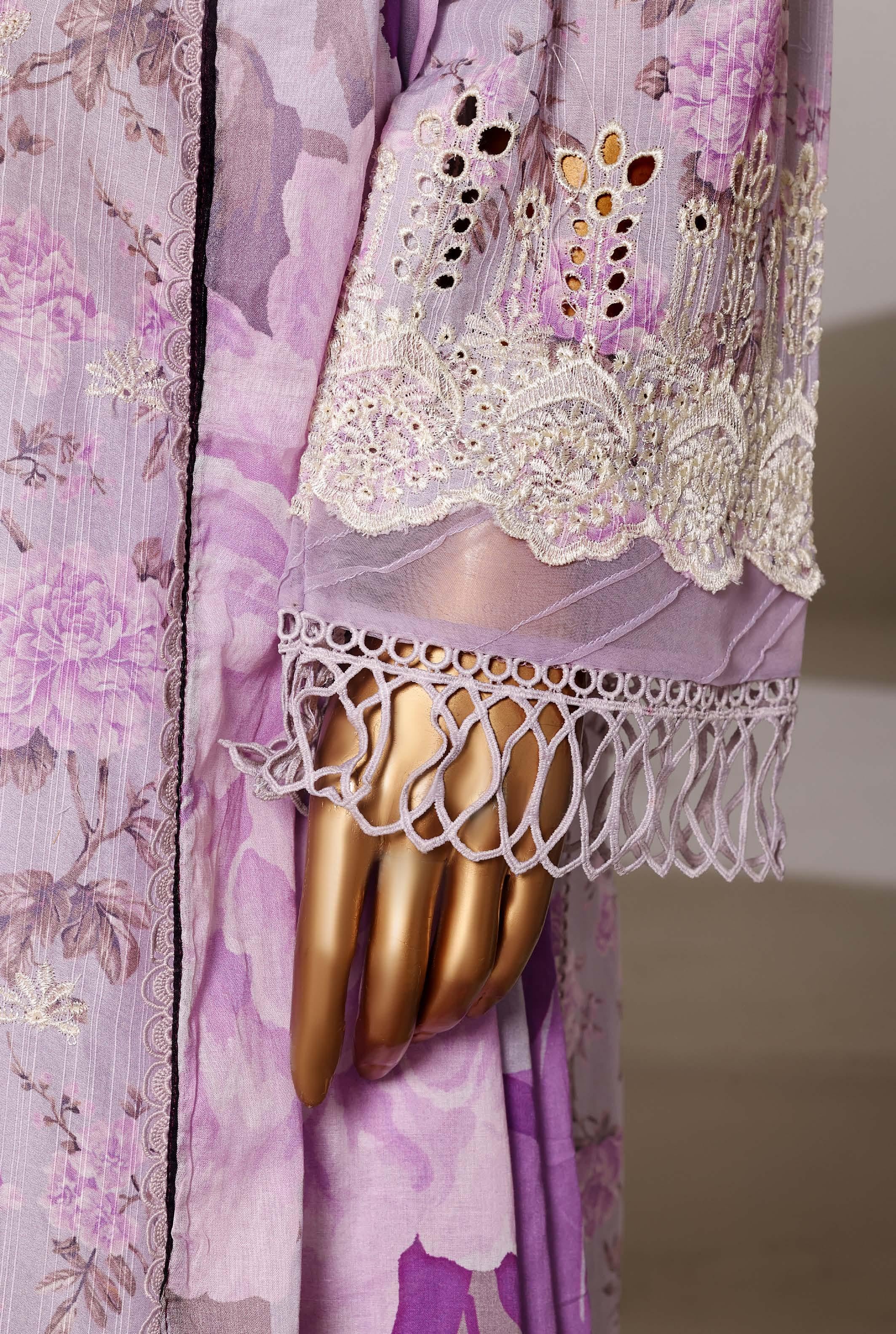 Sadabahar Luxury Fussion Lace Cut Work Lawn Embroidery 3Piece Stitched COLLECTION 2026. D-06