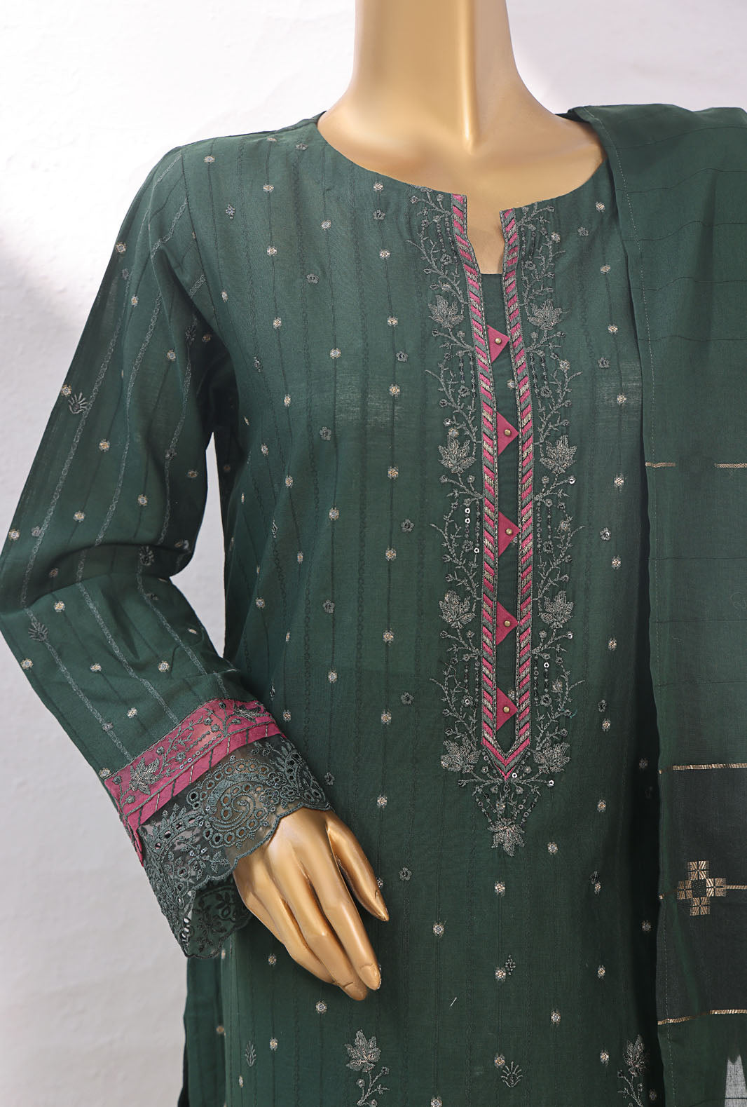 Turkish Jacquard By HZ Textiles Embroidered Jacquard Suit Unstitched 3 Piece 2025 TJE- 1090