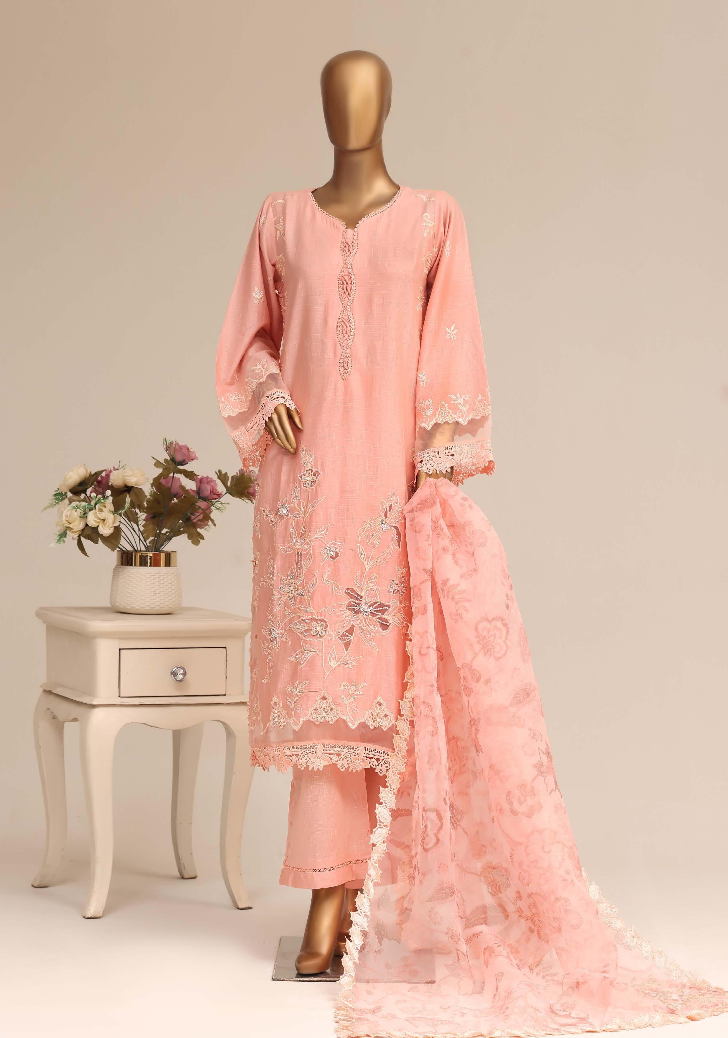 Sadabahar Luxury Slub Lawn Embroidery Stitched Vol-15 Collection 2026. LEL-07