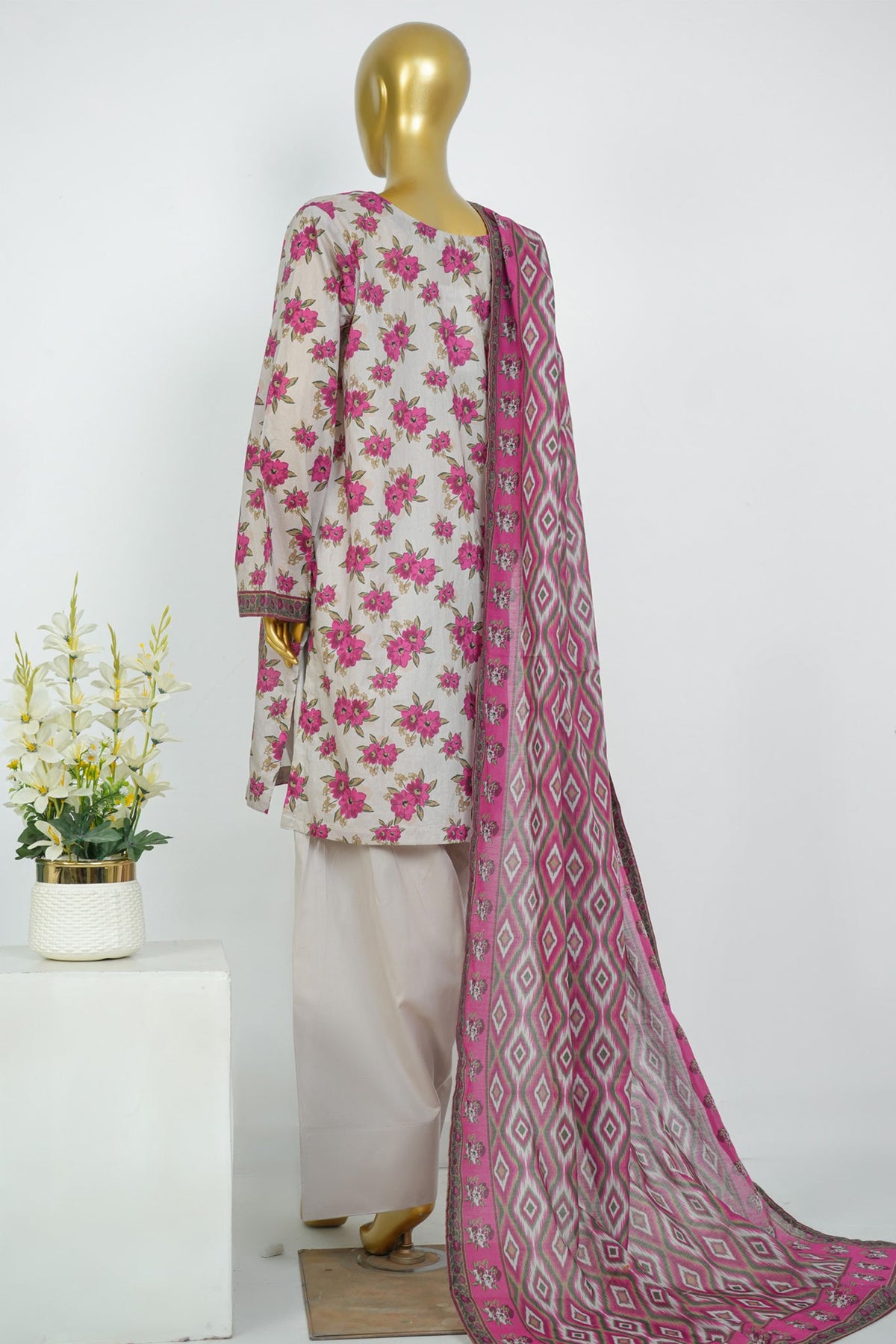 BIN SAEED Luxury Lawn Printed With Farshi Shalwar 3Piece Stitched COLLECTION 2026 D-#28