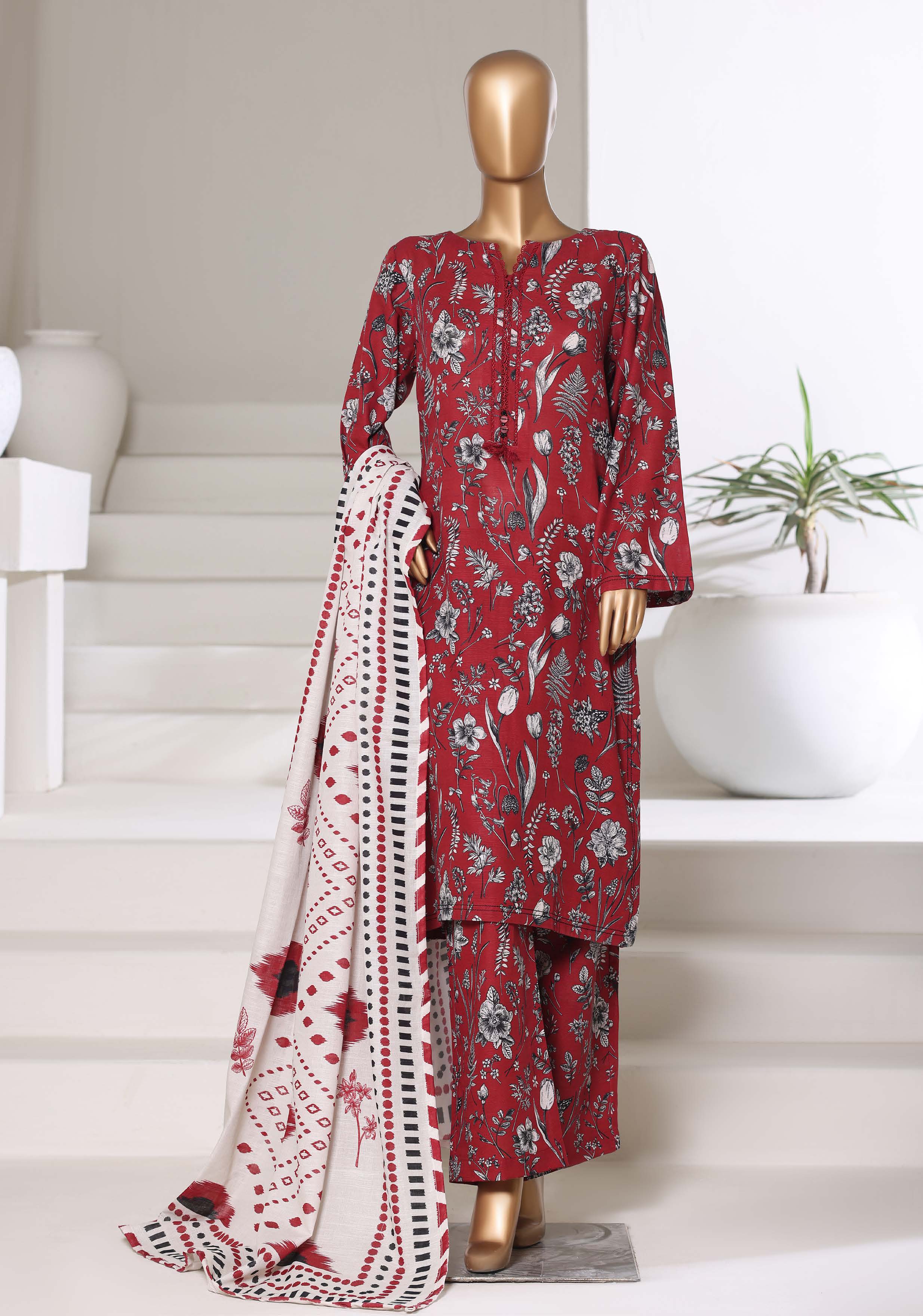 Sadabahar Printed Khadder 3PCS Stitched Vol—3 Collection 2025 D-21
