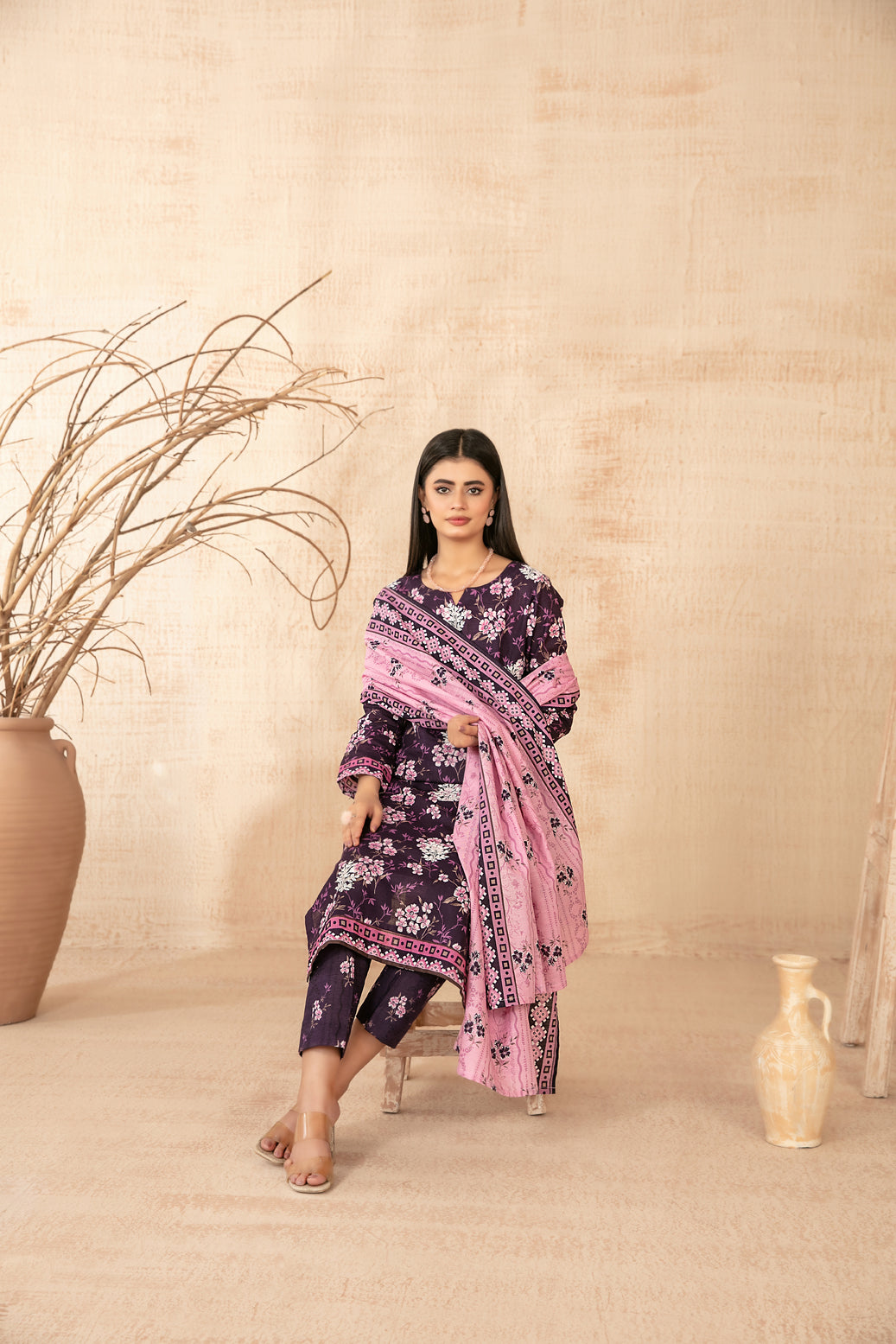 Areeka By Tawakkal Khaddar Boti Embroidery 3Piece Unstitched Collection 2025. D-08