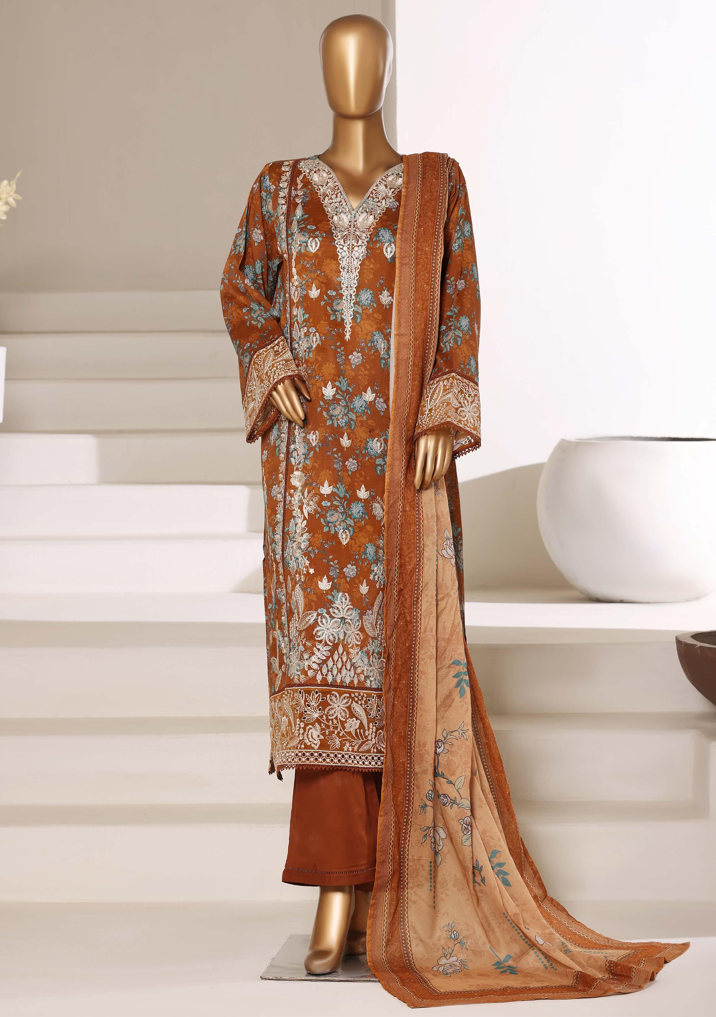 Sadabahar Luxury Signature Lawn Embroidery 3Piece Stitched COLLECTION 2026. D-03