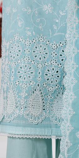 Bin Saeed Luxury Lawn White & White Chickenkari Embroidery 3Piece Stitched COLLECTION 2026. D-10