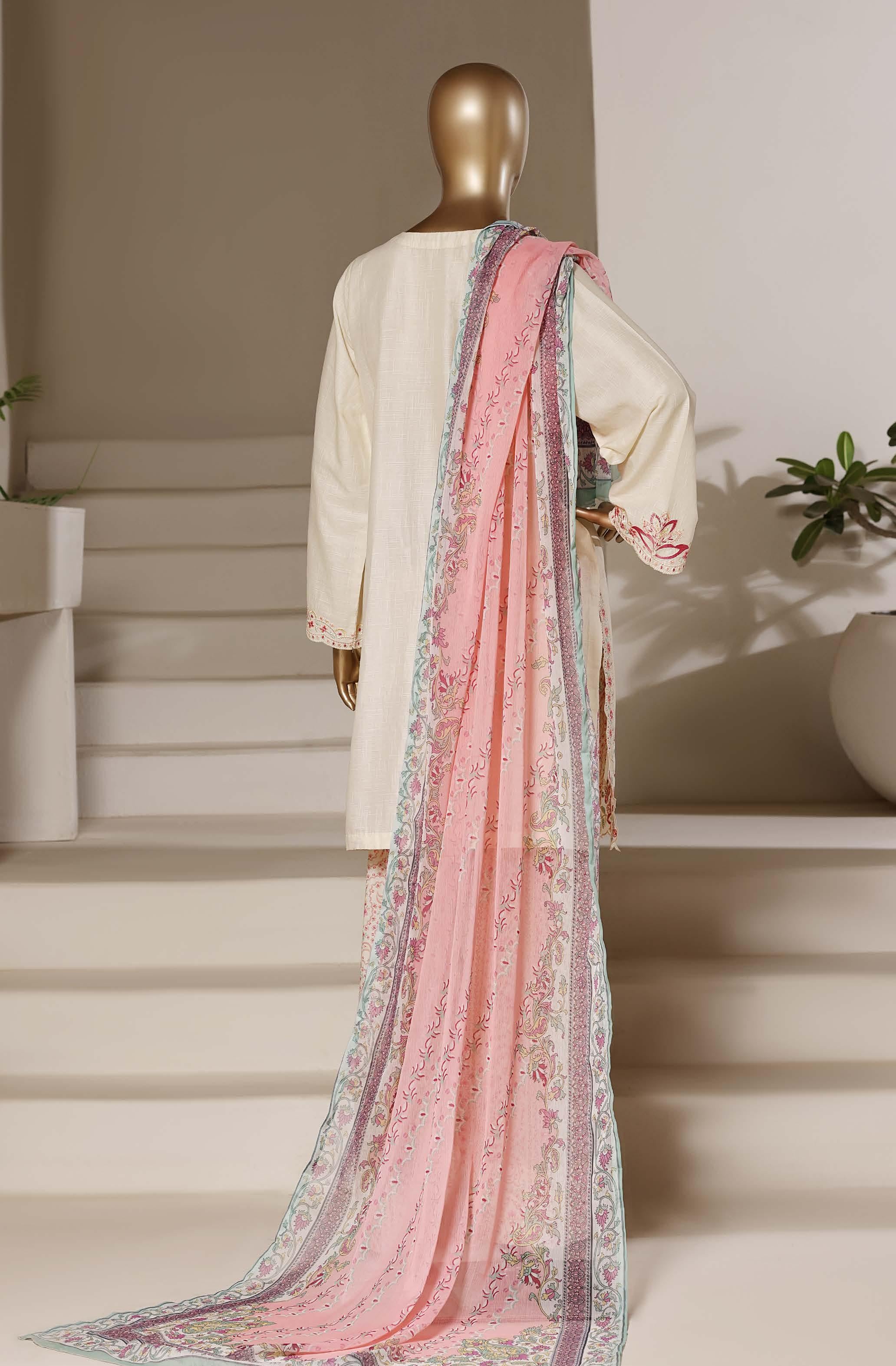 Sadabahar Luxury Eclair Solid  Textured Lawn Embroidery With Digital Printed Chiffon Dupatta With Printed Farshi Shalwar 3Piece Stitched Festive Edition Collection 2026. D#-08