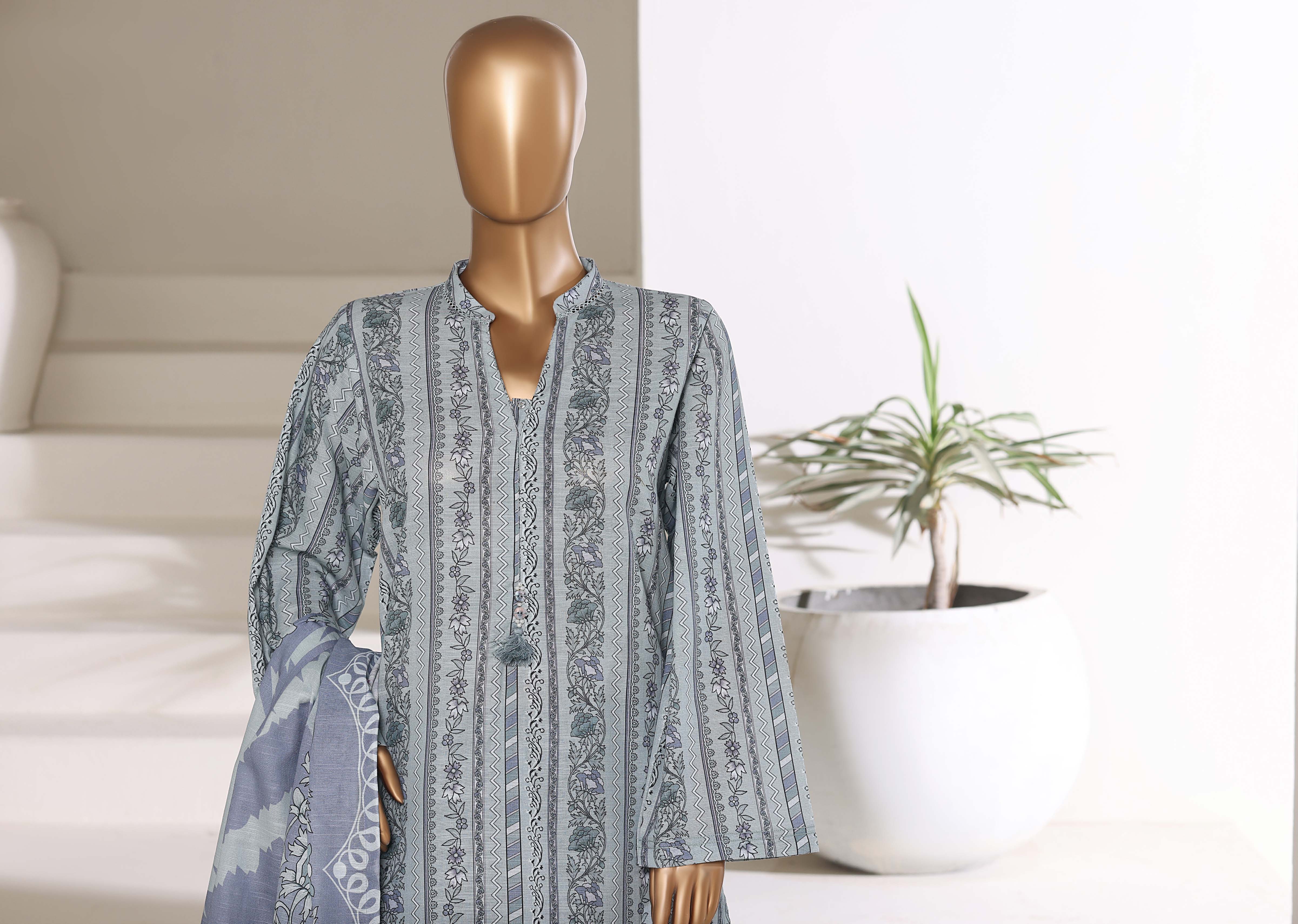 Sadabahar Printed Khadder 3PCS Stitched Vol—4 Collection 2025 D-33