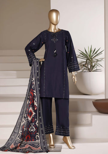 Sadabahar Luxury Eclair Solid  Textured Lawn Embroidery With Digital Printed Lawn Dupatta 3Piece Stitched Eid Festive Edition Collection 2026. D#-02