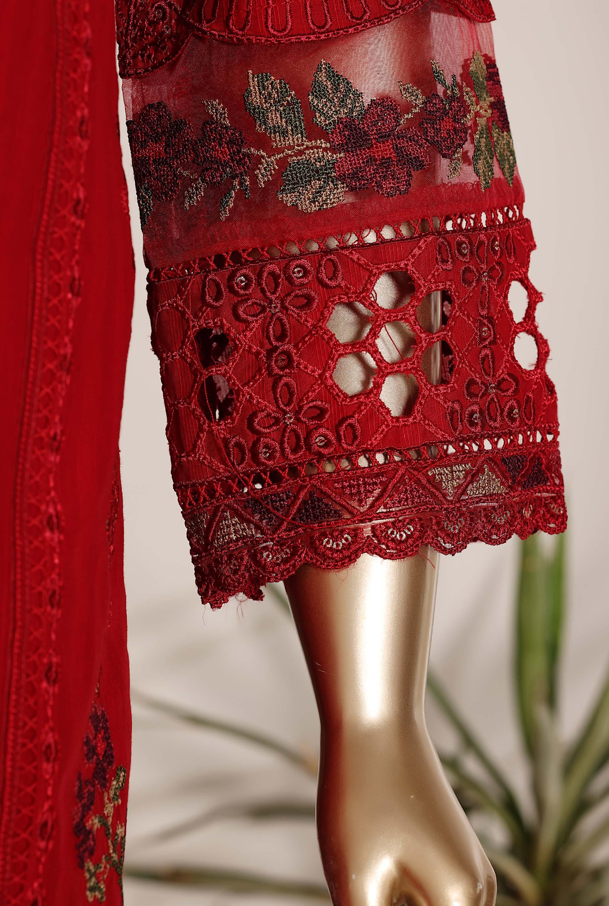 Sadabahar Luxury SlubViscous Lawn Embroidery With Chiffon Embroidery Dupatta Stitched Vol-01 Collection 2026. LEL-18