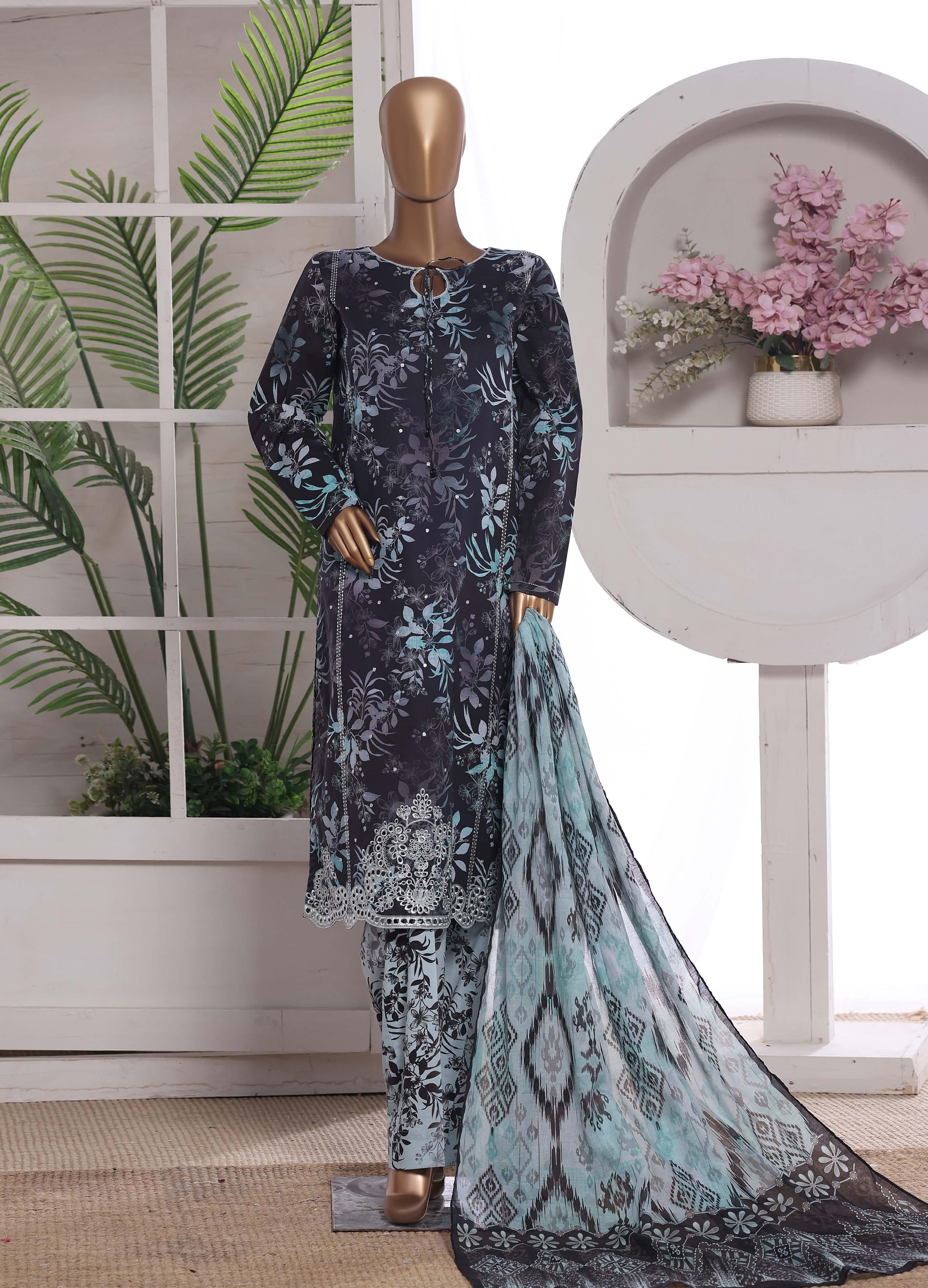 HZ °GULDOZI° Luxury Lawn Embroidery 3Piece Stitched Collection 2026 D#05