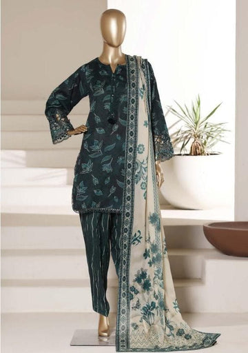 Sadabahar Malika Embroidery Lawn Short Length With Shalwar With Lawn Printed Dupatta  3Piece Stitched Vol-01 Collection 2026 D#05