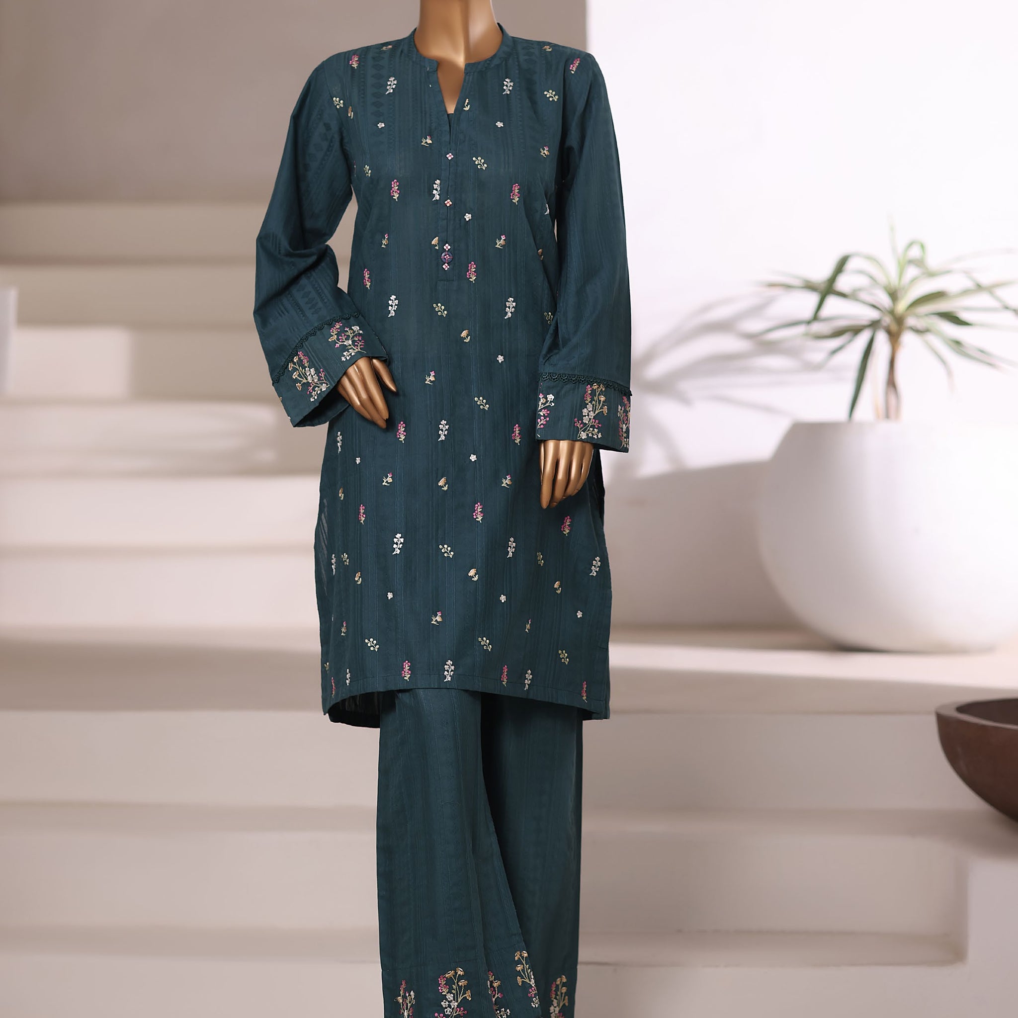 SADABAHAR Vybe Embroidered Set 2PlECE STITCHED COLLECTION 2025 D-403 Green