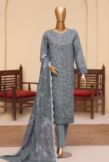 Meeras by HZ Textiles Embroidered Lawn Suit Unstitched 3 Piece Collection 2026 D#-02