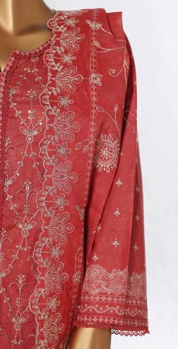 Bin Saeed Luxury Lawn White & White Chickenkari Embroidery 3Piece Stitched COLLECTION 2026. D-05