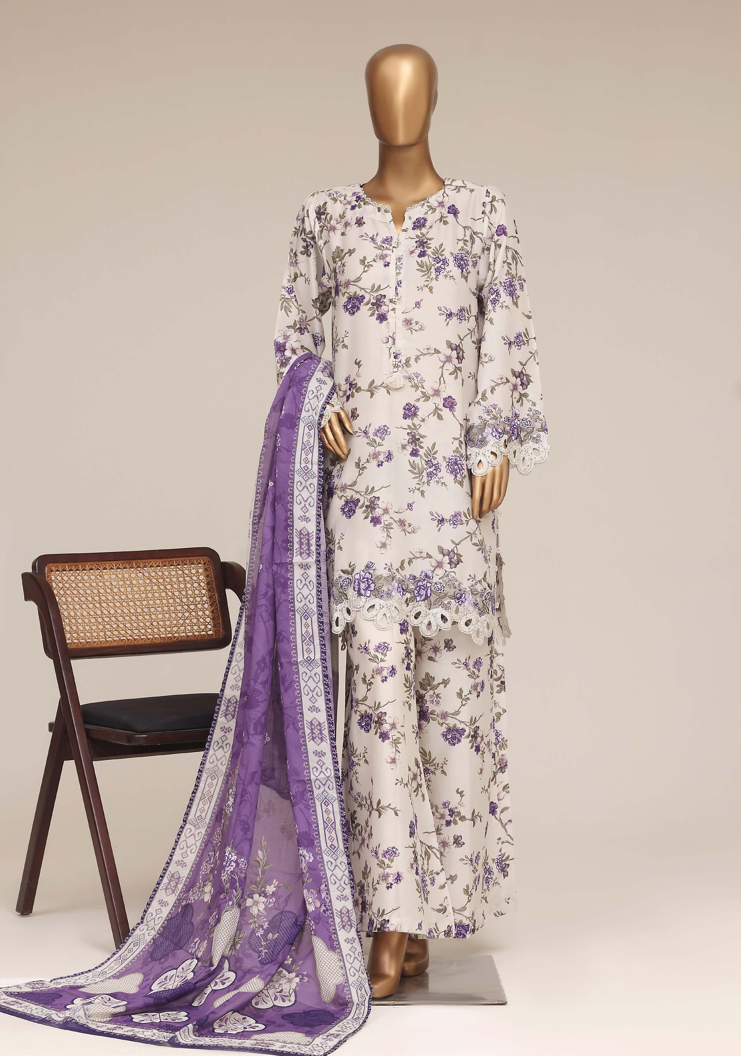 Sadabahar Malika Embroidery Lawn Short Length 3Piece Stitched Vol-10 Collection 2026 D#03