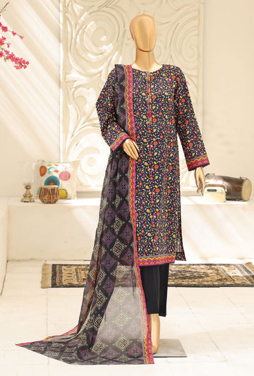Summer Shades by HZ Textiles Digital Printed Lawn Suit Unstitched 3 Piece Collection 2026 D#-03