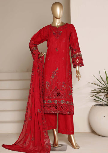 Sadabahar Luxury SlubViscous Lawn Embroidery With Chiffon Embroidery Dupatta Stitched Vol-01 Collection 2026. LEL-18