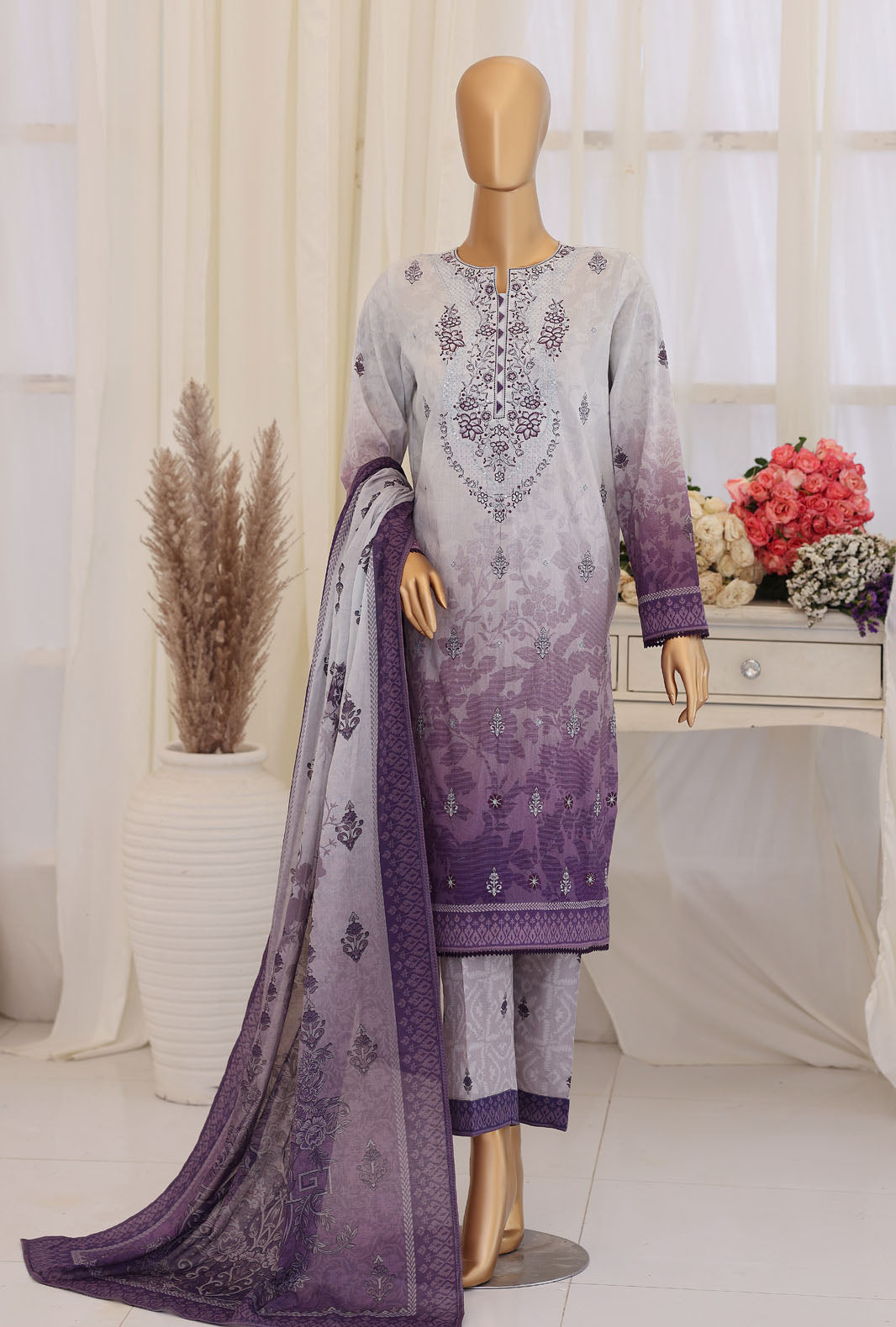 Virsa by HZ Textiles Embroidered Lawn Unstitched 3Piece Collection 2026 D#-06