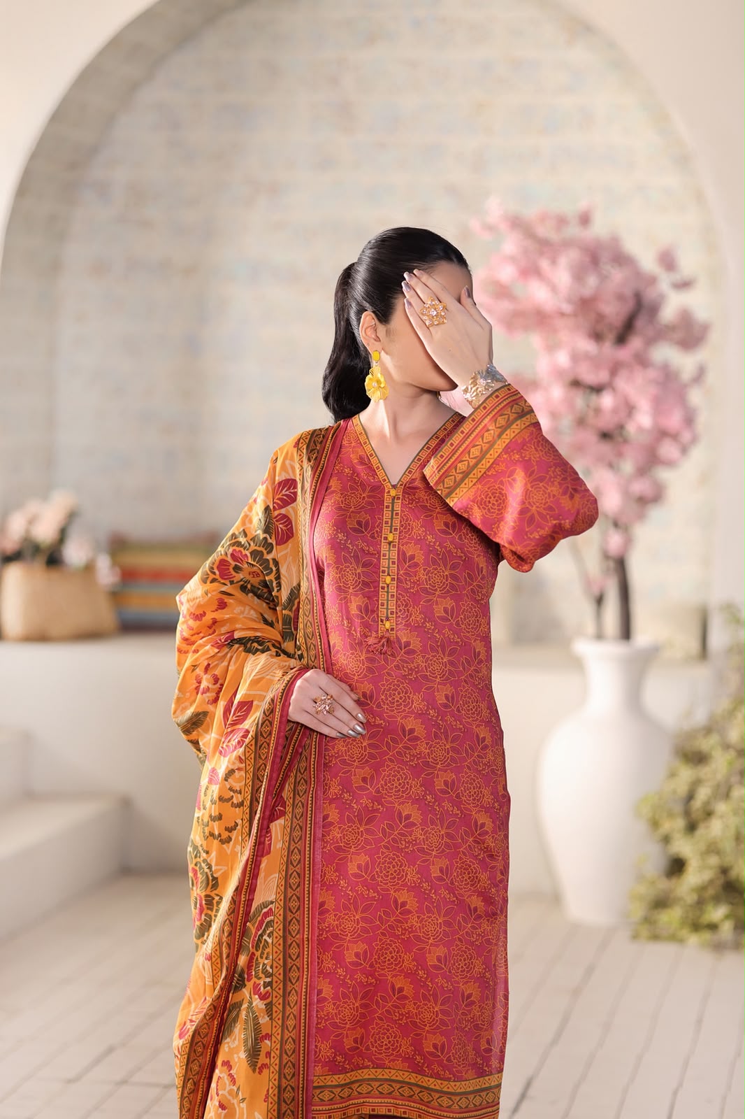Aizal Luxury Lawn Printed Vol-1 3Piece Stitched Collection 2026 D#-08