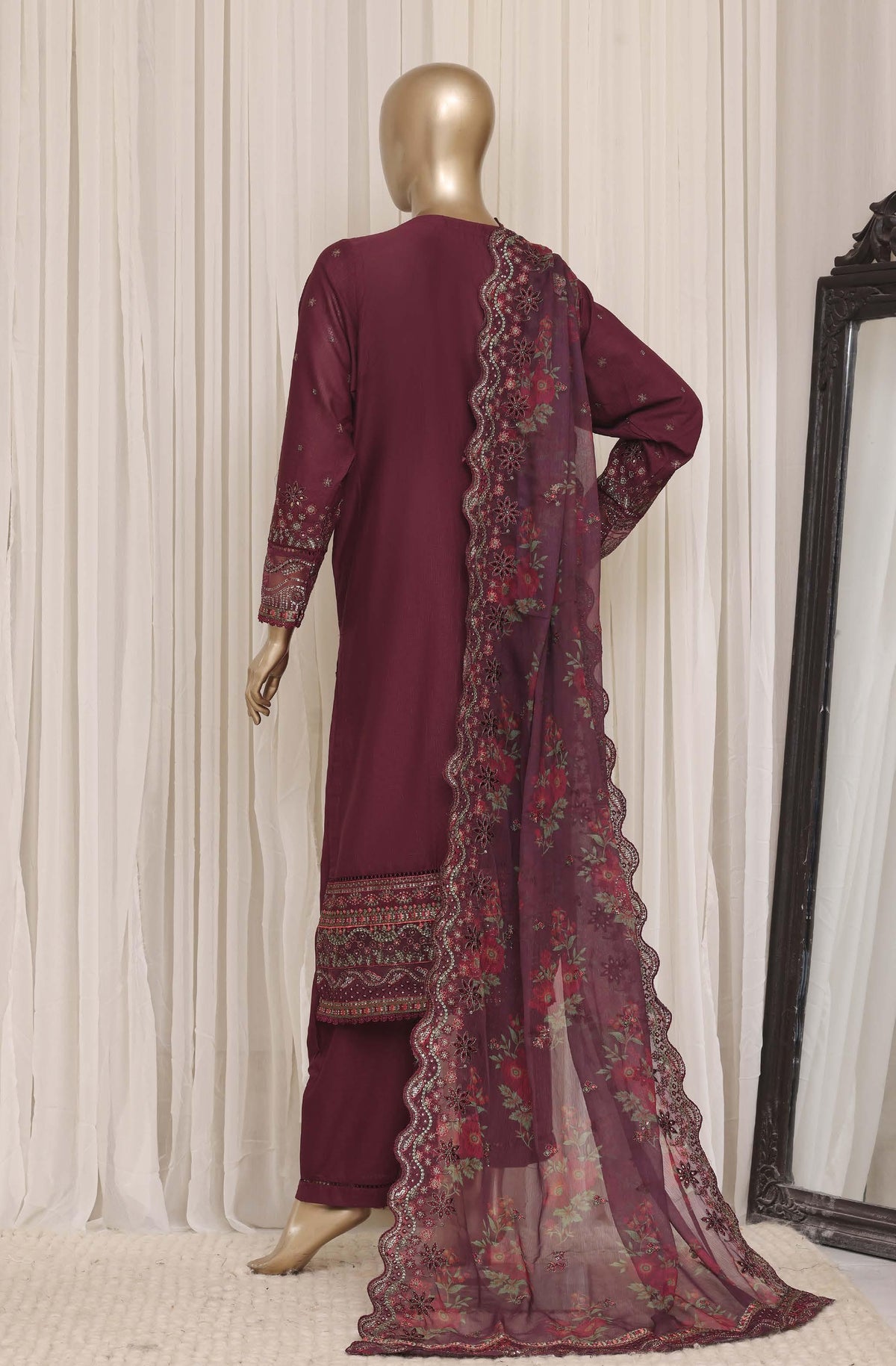 Sadabahar Luxury Slub Lawn Embroidery Stitched Vol-08 Collection 2026. LEL-1008