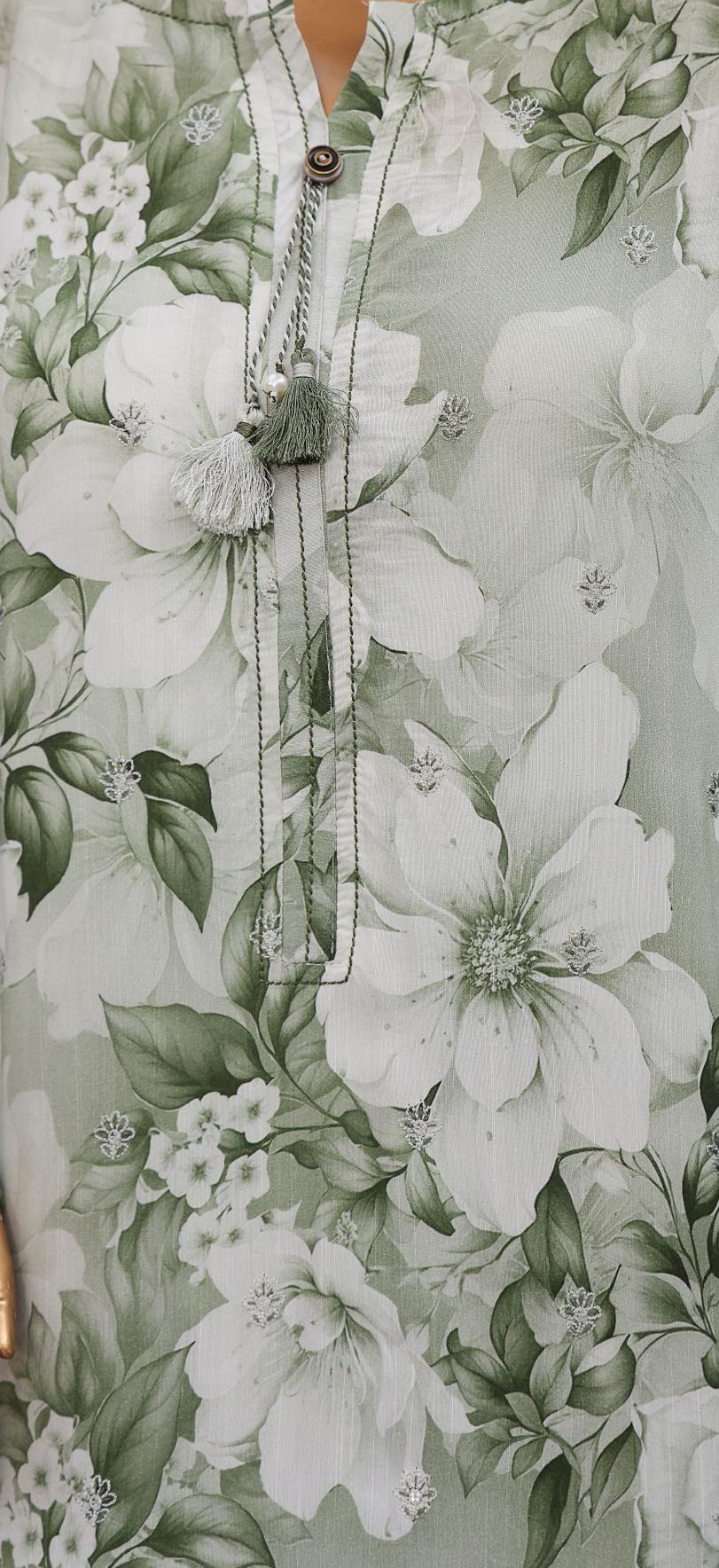 HZ Luxury Majestic Raw Silk Embroidery 3Piece Stitched COLLECTION 2025 D-03