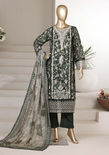 Sadabahar Luxury Signature  Lawn Embroidery 3Piece Stitched Vol-03 COLLECTION 2026. D-08