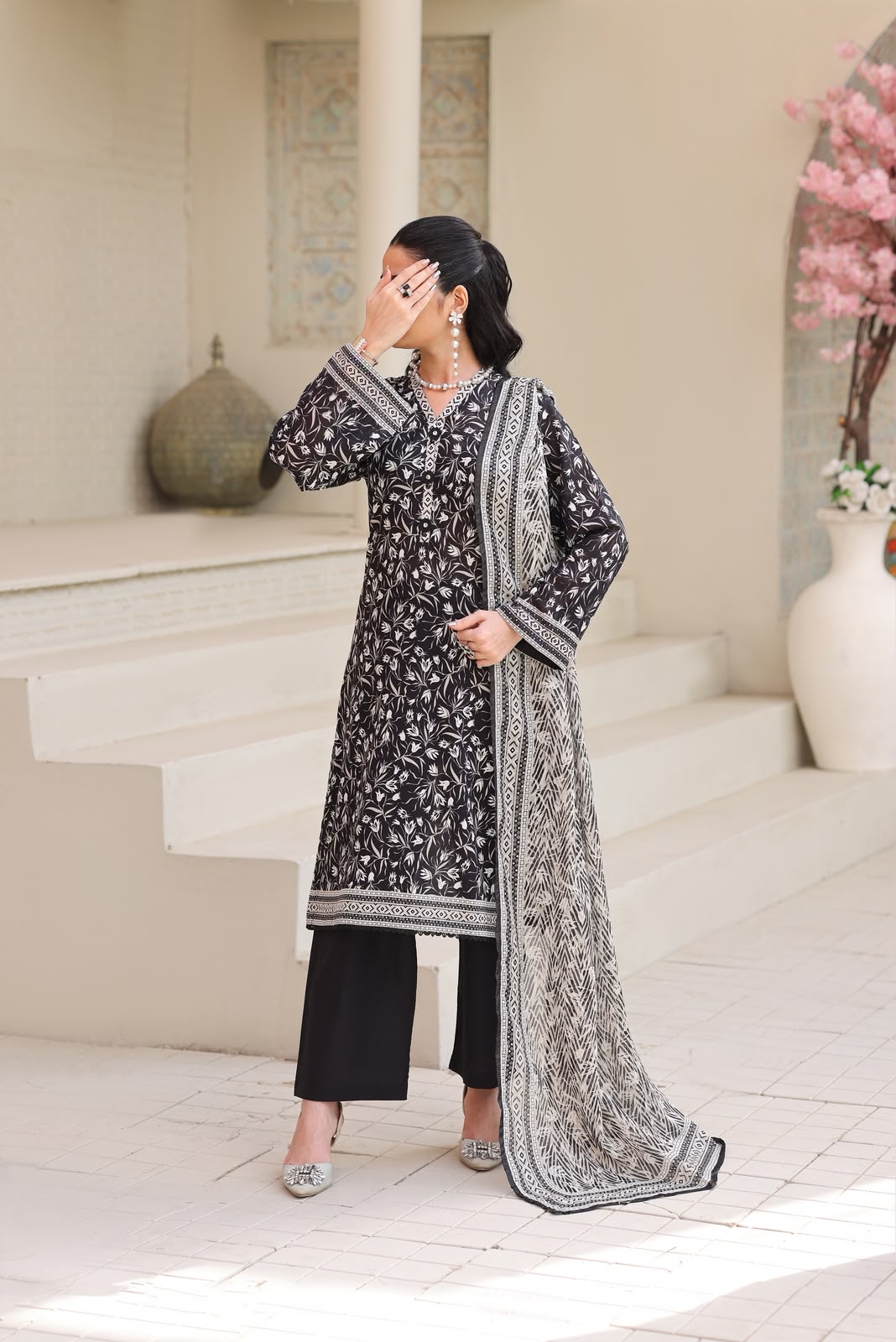 Aizal Luxury Lawn Printed Vol-1 3Piece Stitched Collection 2026 D#-03
