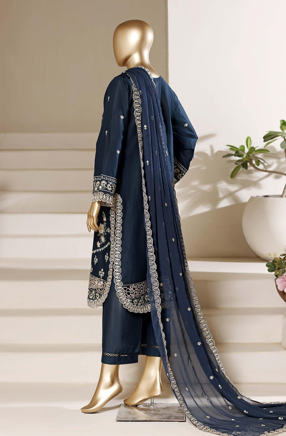 Sadabahar Luxury Slub Viscous Lawn Embroidery With Chiffon Embroidery Dupatta Stitched Vol-10 Collection 2026. LEL-02