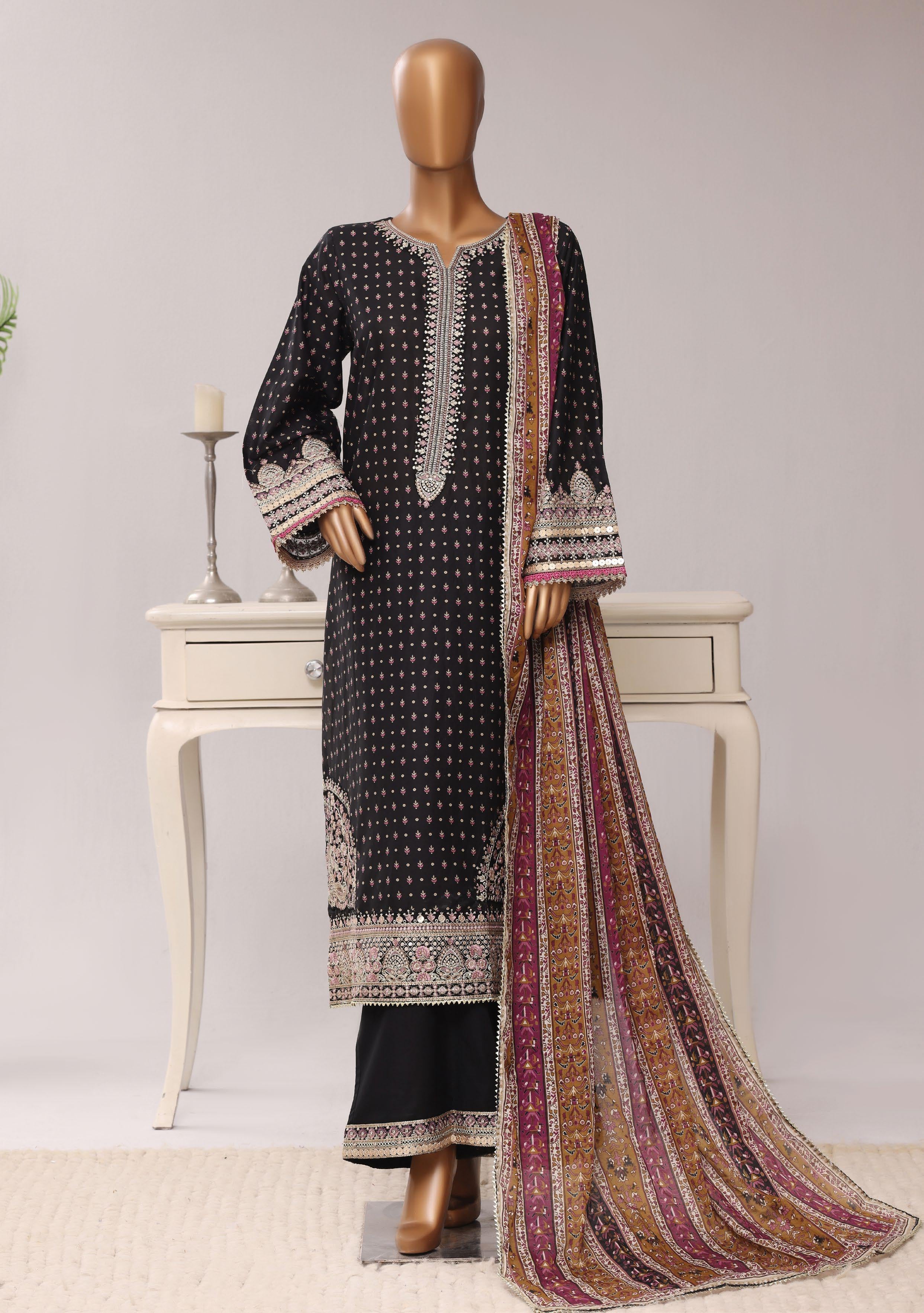 Sadabahar Luxury Regal Lawn With Digital Printed Lawn Dupatta 3Piece Stitched Festive Edition Collection 2026. D#-06