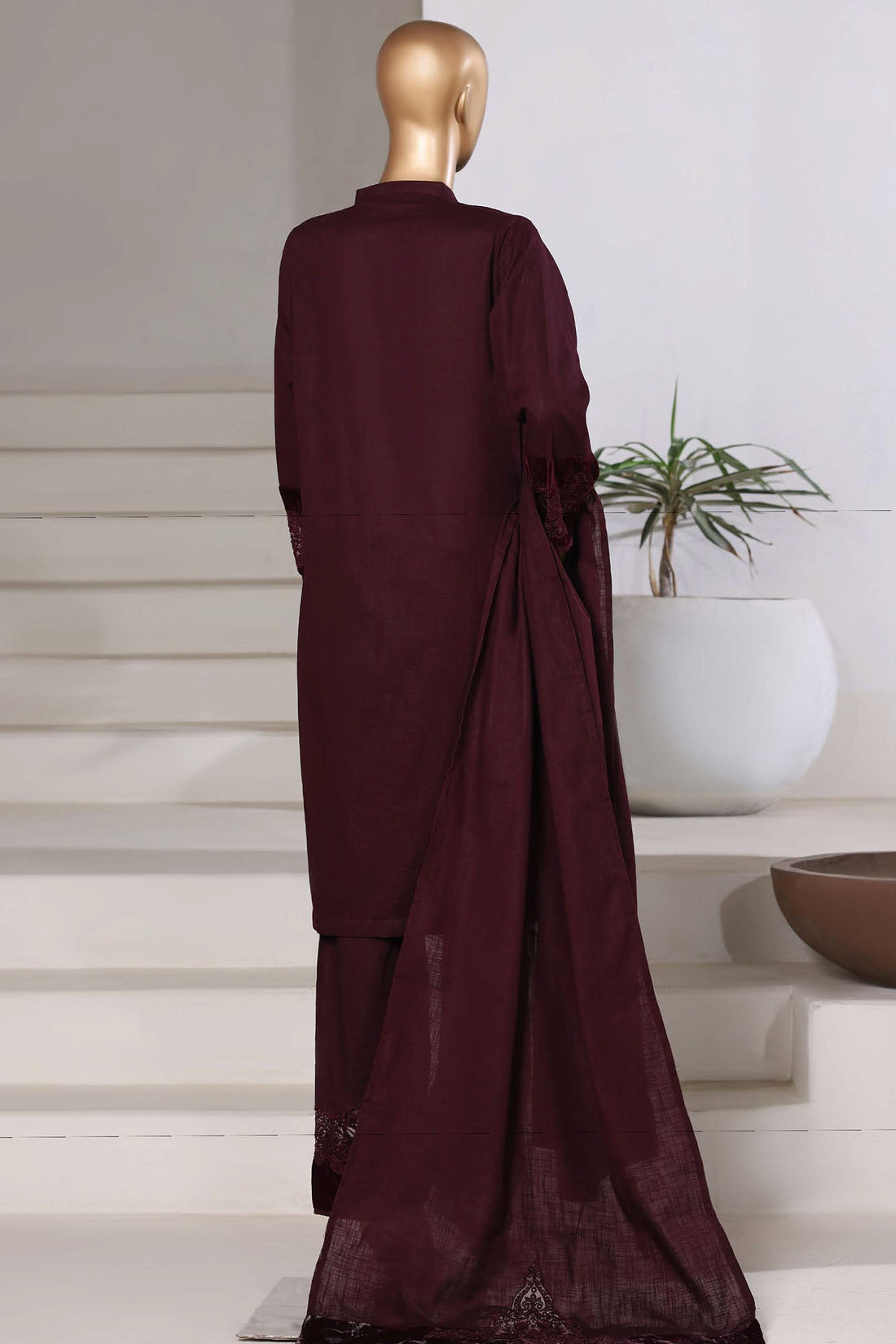 Sadabahar Stitched 3 Piece Premium Cross Texture With Velvet WITH Collection 2025 D#-02