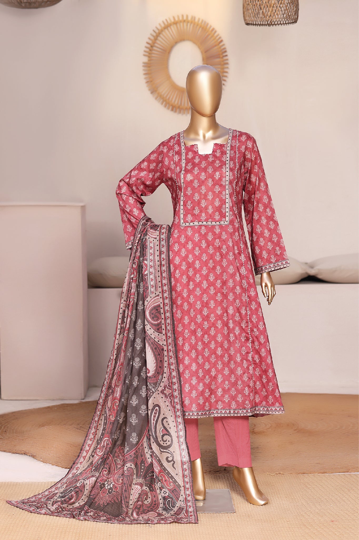 BIN SAEED Luxury Lawn Frock  Printed 3pcs Stitched Vol-01 3Piece Stitched COLLECTION 2026 D-#07