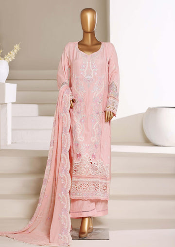 Sadabahar Luxury SlubViscous Lawn Embroidery With Chiffon Embroidery Dupatta Stitched Vol-01 Collection 2026. LEL-04