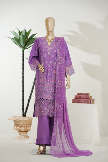 Bin Saeed Luxury Laserkari Heavy Embroidery Festive 3Piece Stitched Collection 2026 D#-04