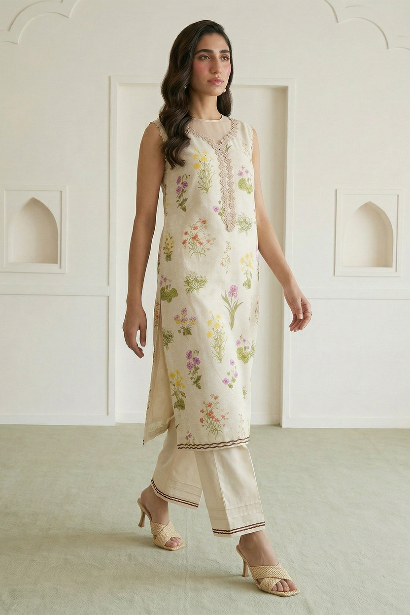 Zellbery Luxury Lawn Printed 3Piece Unstitched Collection 2026 WUS26X31018