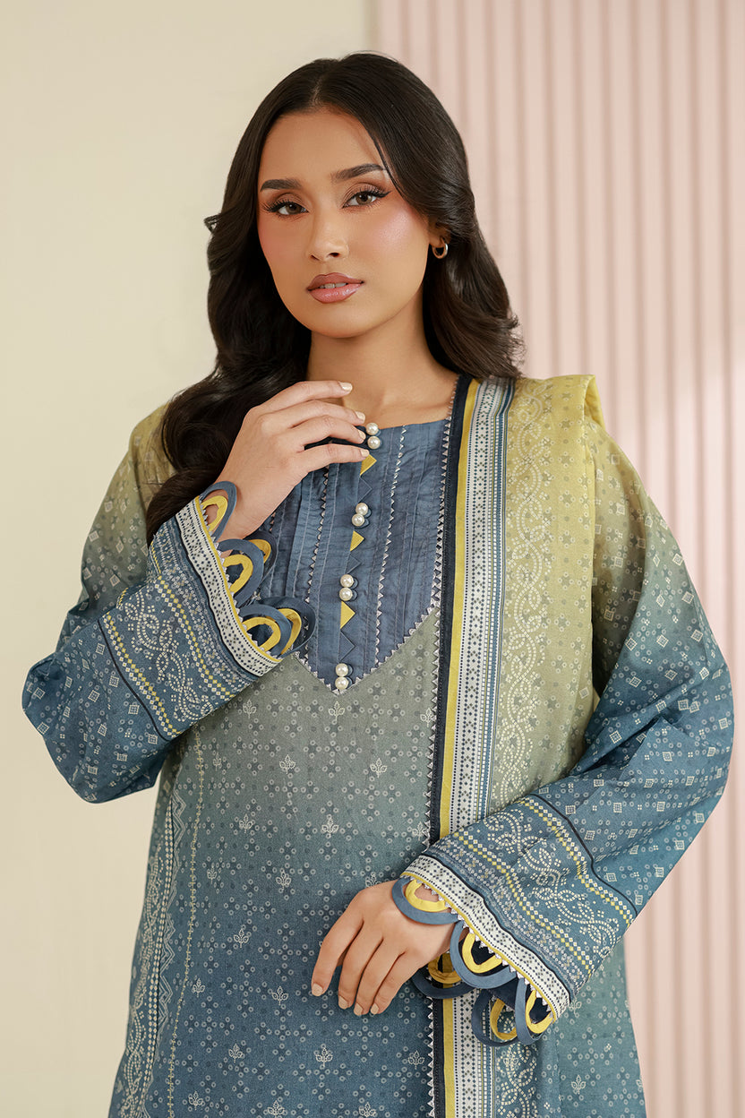 Zellbery Luxury Lawn Printed 3Piece Unstitched Collection 2026 WUS26X31005