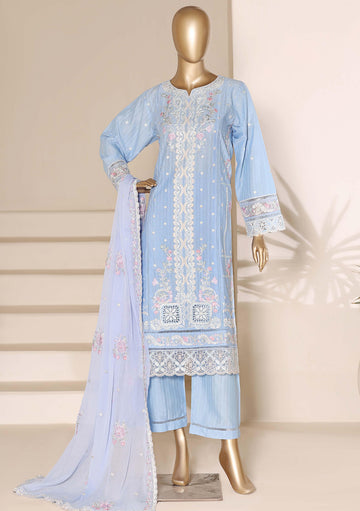 Sadabahar Luxury Slub Viscous Lawn Embroidery With Chiffon Embroidery Dupatta Stitched Vol-05 Collection 2026. LEL-23