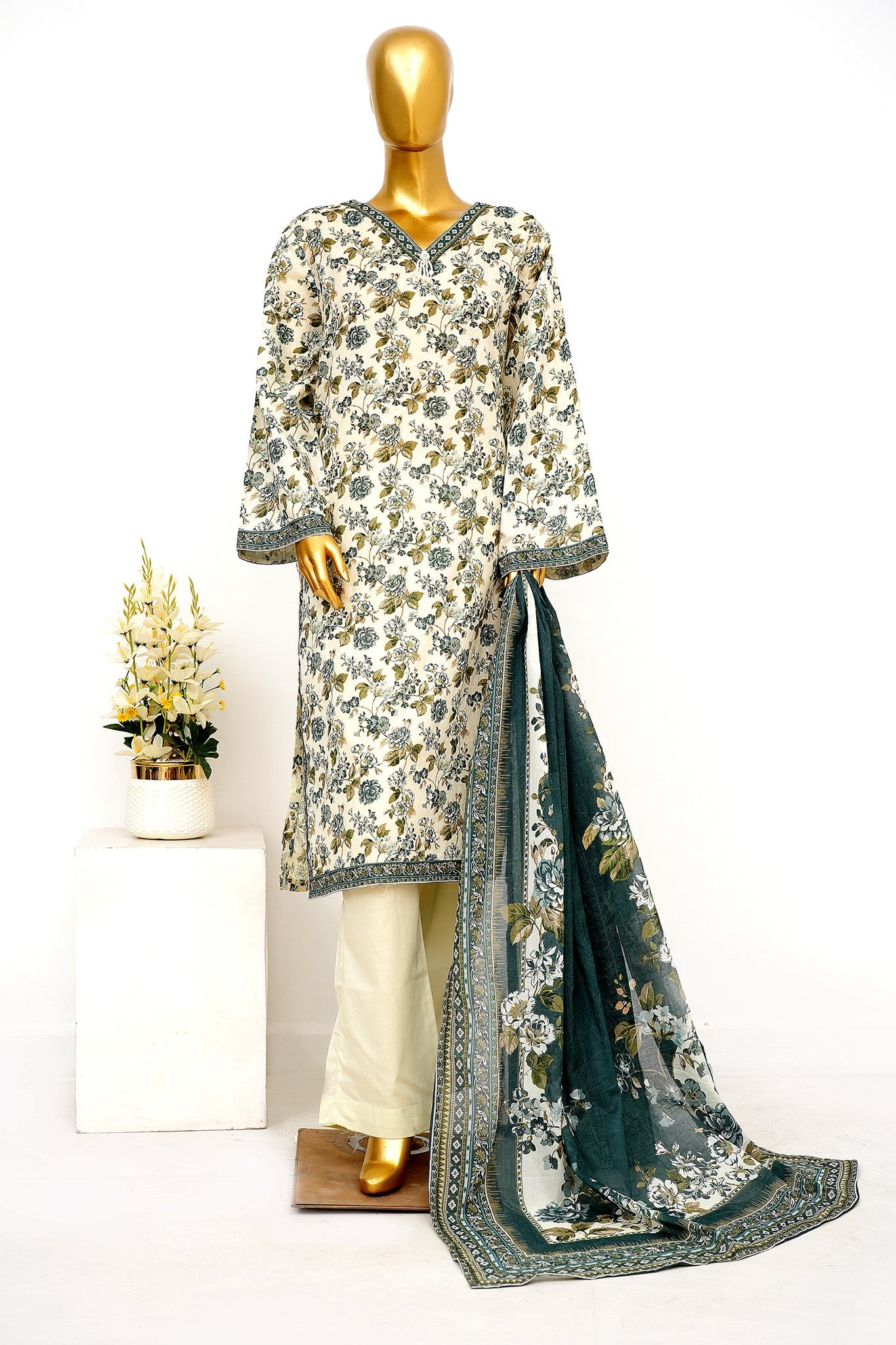 BIN SAEED Luxury Lawn Printed 3pcs Stitched Vol-30 3Piece Stitched COLLECTION 2026 D#-117