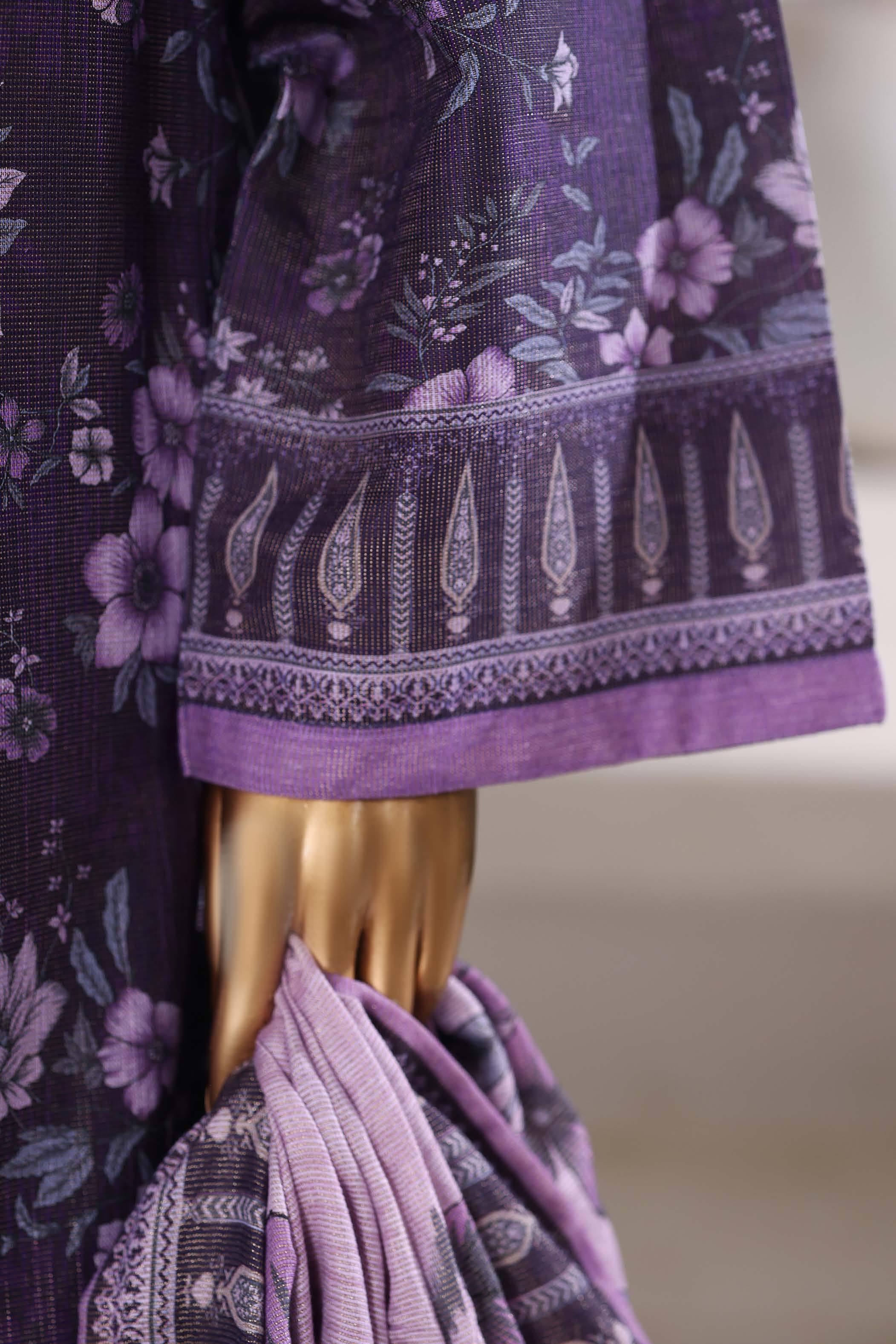 Sadabahar Shimmer Printed Khadder 3PCS Stitched Vol—1 Collection 2025 D-03