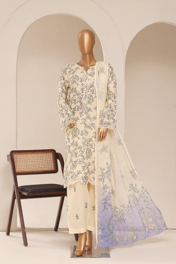 Sadabahar CutWork Embroidery Lawn 3Piece Stitched D#04