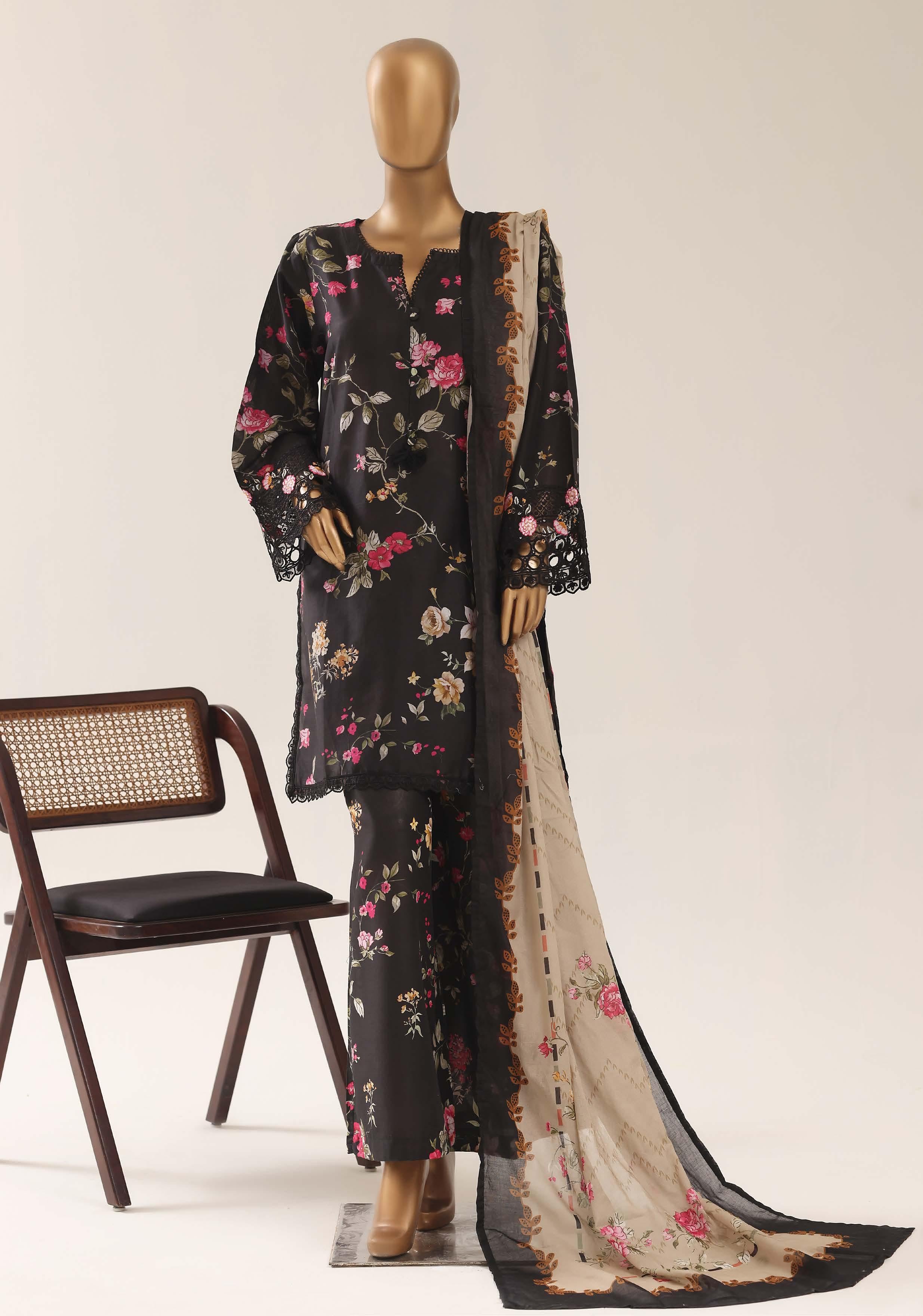 Sadabahar Malika Embroidery Lawn Short Length 3Piece Stitched Vol-08 Collection 2026 D#05