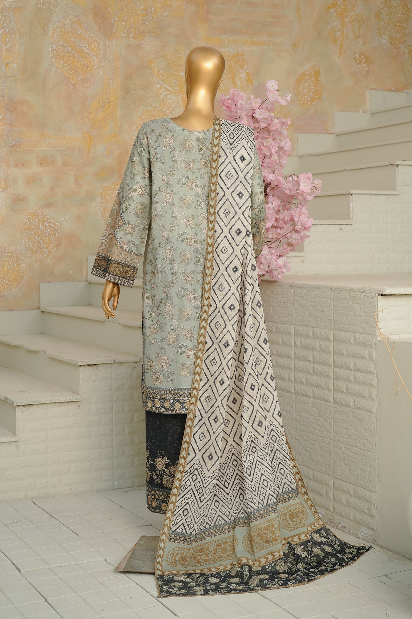 BIN SAEED Luxury Lawn Printed 3pcs Stitched Vol-18 3Piece Stitched COLLECTION 2026 D-#54