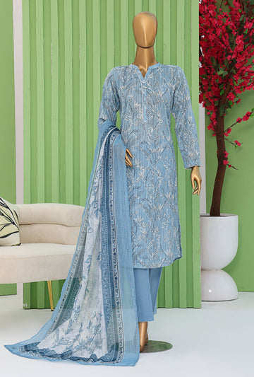 Dhagakari By HZ Textiles Embroidered Cotton Suit Unstitched 3 Piece Collection DEC-102