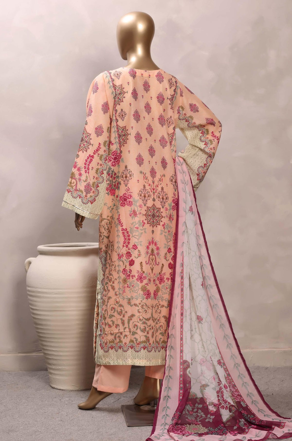Sadabahar Luxury Chimti Lawn 3Piece Ready To Wear Kaftan Collection KFL-1003
