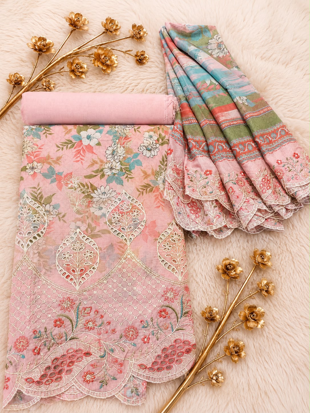 BIN SAEED Luxury Lawn  Embroidery 3Piece Unstitched COLLECTION 2026 D#22