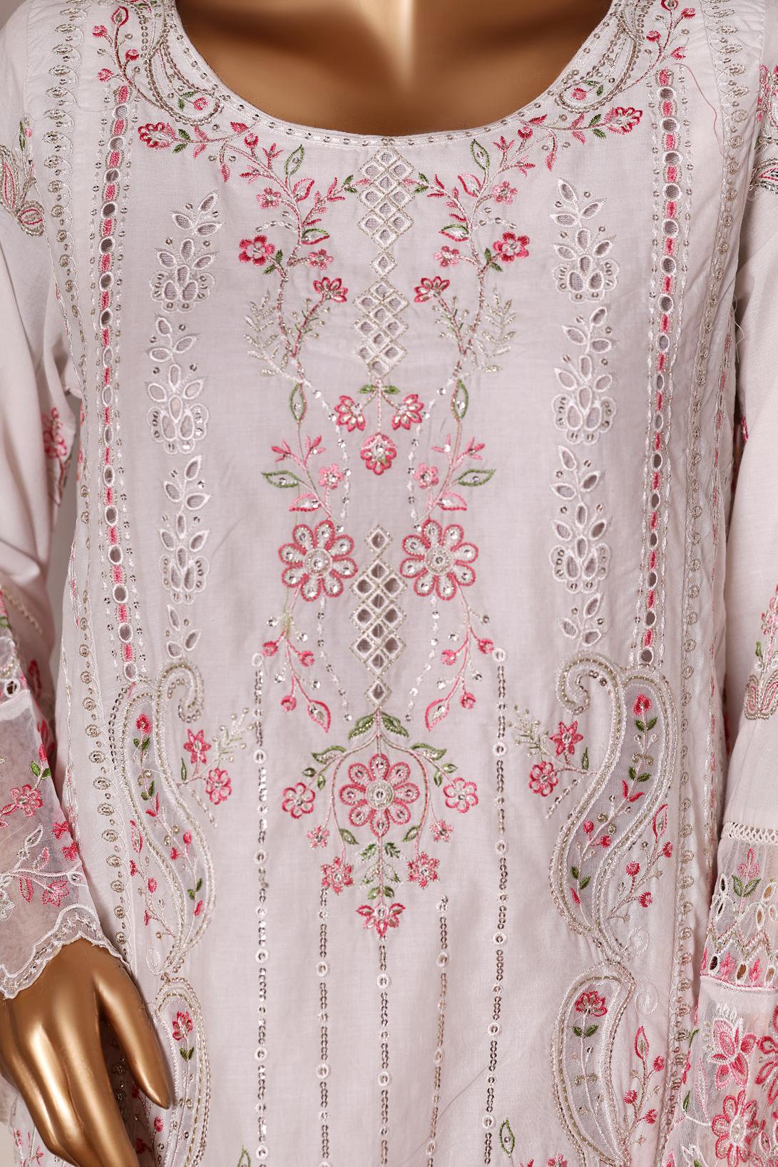 Bin Saeed Luxury Laserkari Lawn With Digital Printed Lawn Dupatta 3Piece Stitched Vol-01 Collection 2026. D#-01