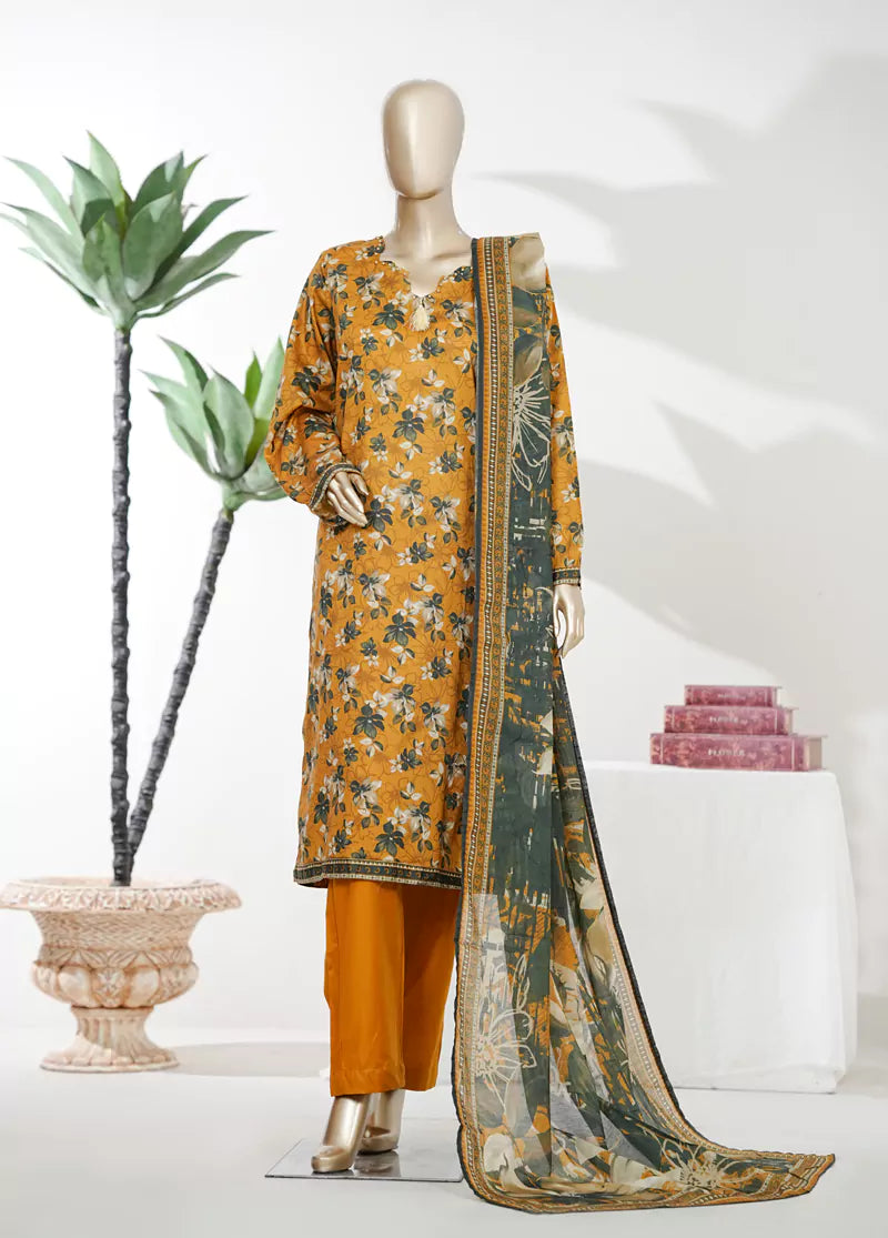 BIN SAEED Luxury Lawn Printed 3pcs Stitched Vol-18 3Piece Stitched COLLECTION 2026 D-04