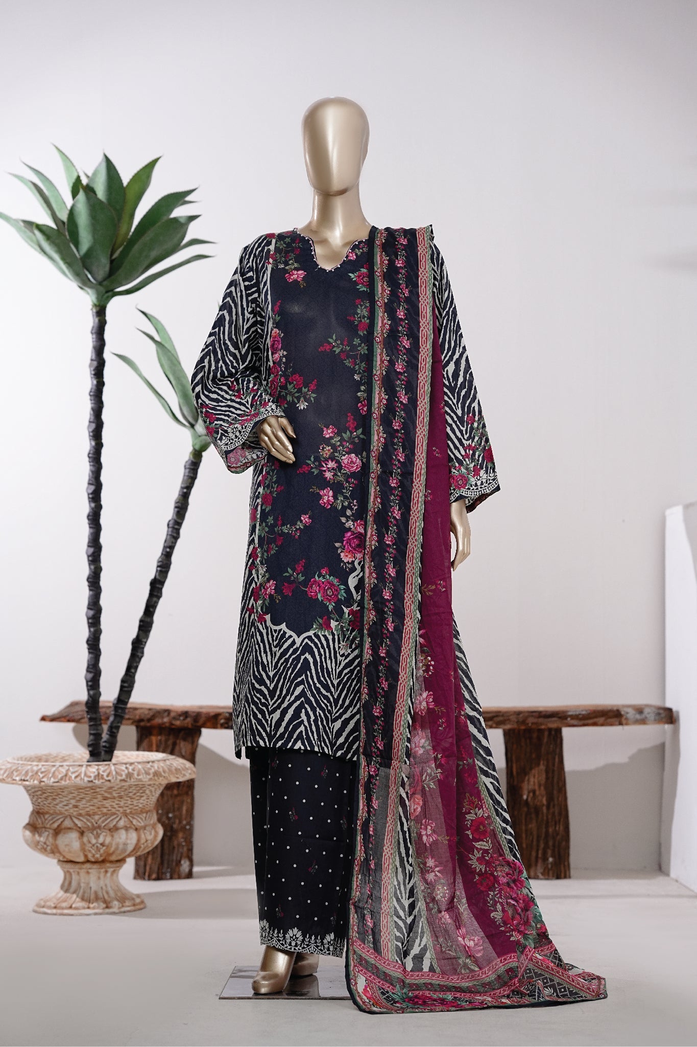 BIN SAEED Luxury Lawn Printed 3pcs Stitched Vol-18 3Piece Stitched COLLECTION 2026 D-#27