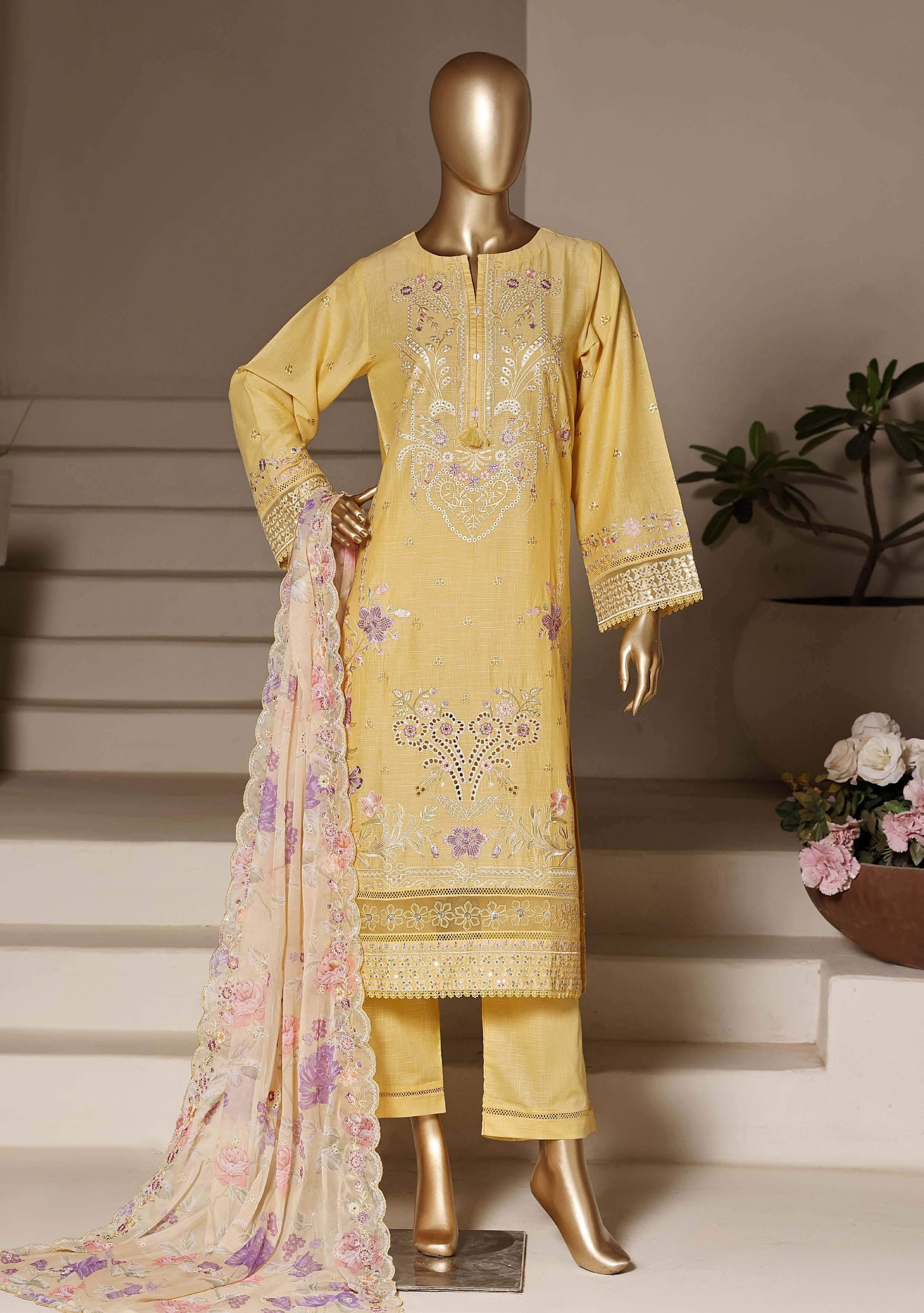 Sadabahar Luxury Slub Viscous Lawn Embroidery With Chiffon Embroidery Dupatta Stitched Vol-10 Collection 2026. LEL-05