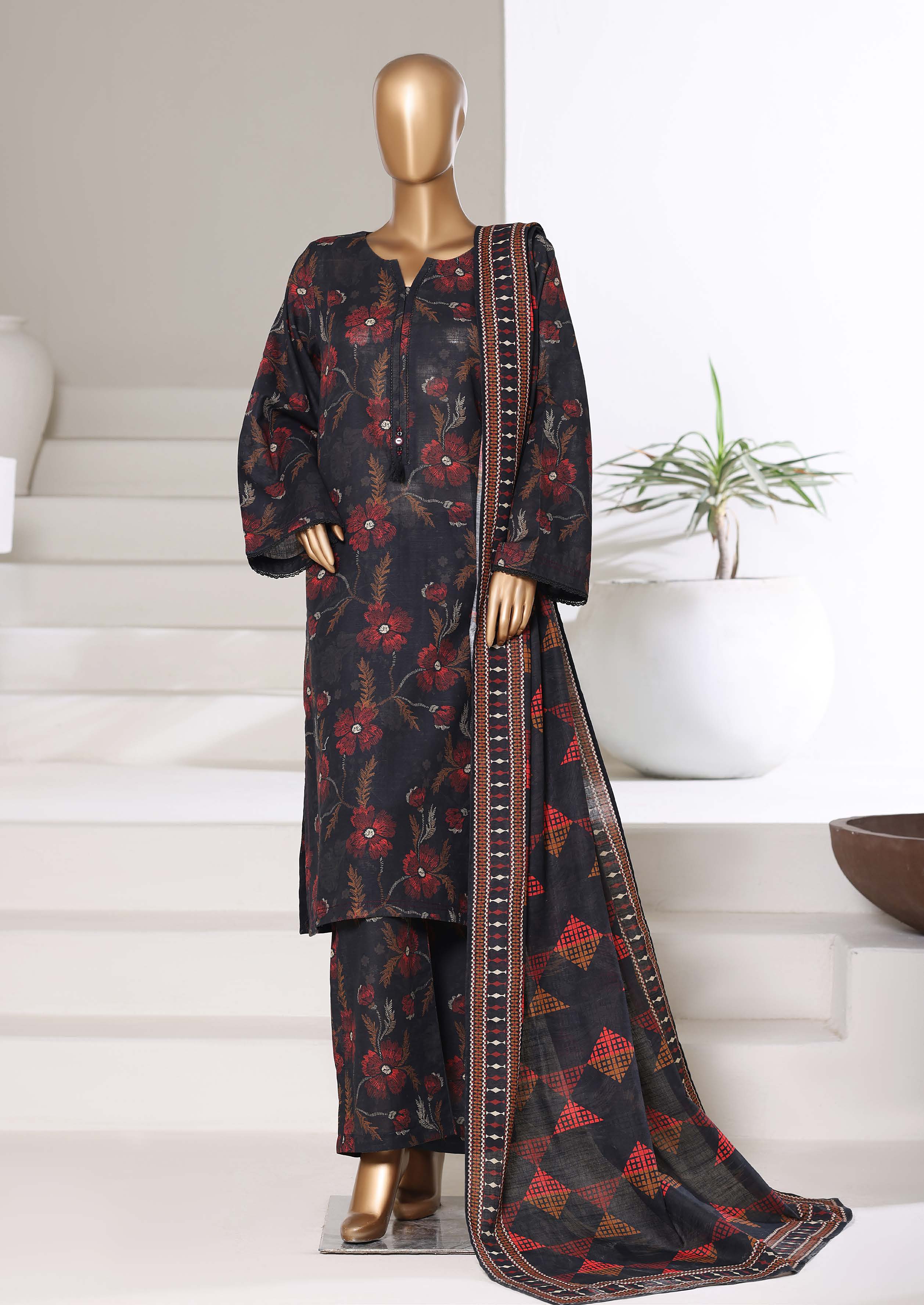Sadabahar Printed Khadder 3PCS Stitched Vol—3 Collection 2025 D-25