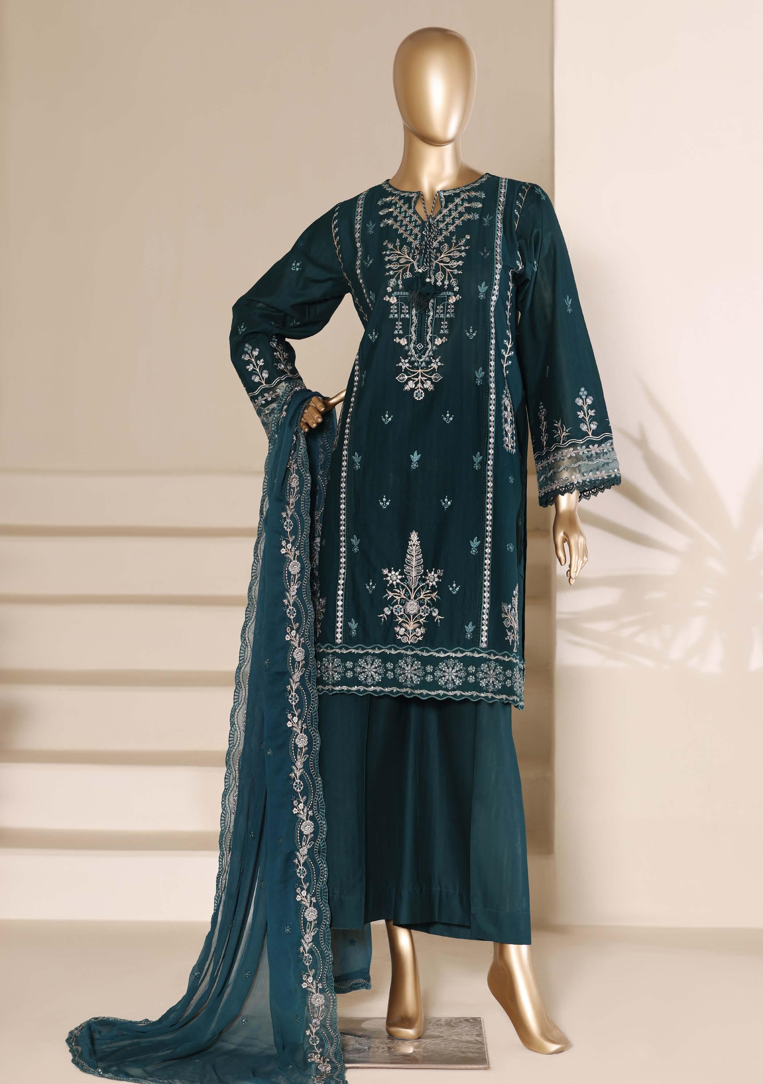 Sadabahar Luxury Slub Viscous Lawn Embroidery With Chiffon Embroidery Dupatta Stitched Vol-05 Collection 2026. LEL-20