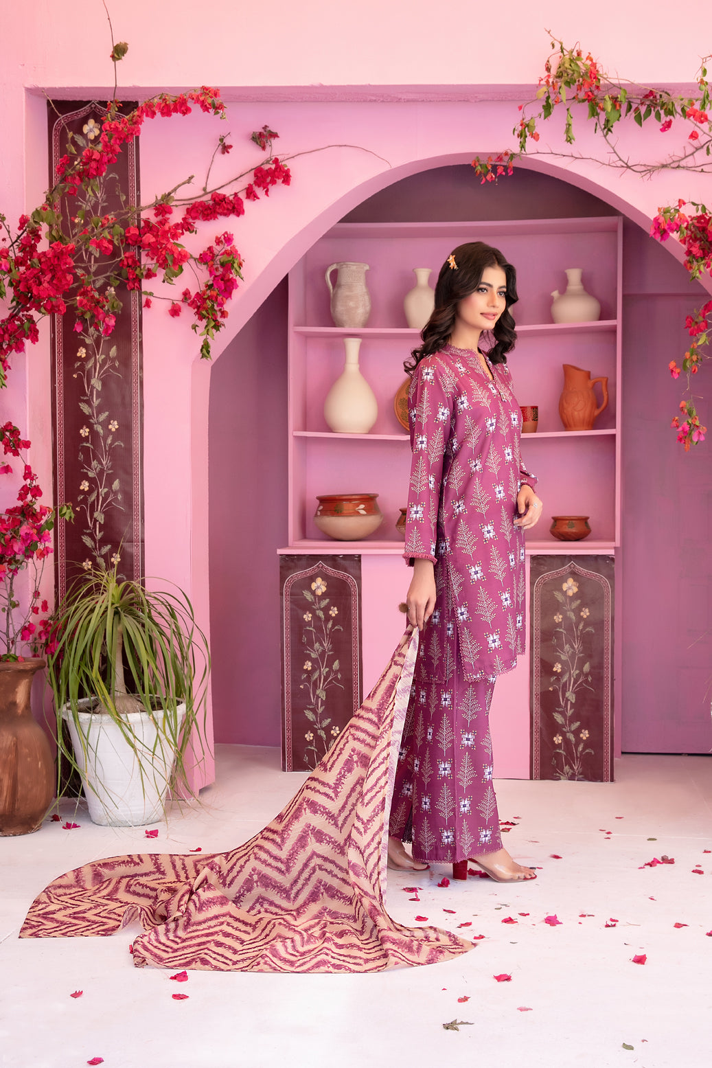 CORA VOL-02 BY TAWAKKAL LUXURY PRINTED LAWN 3PIECE STITCHED COLLECTION 2026 D#-01